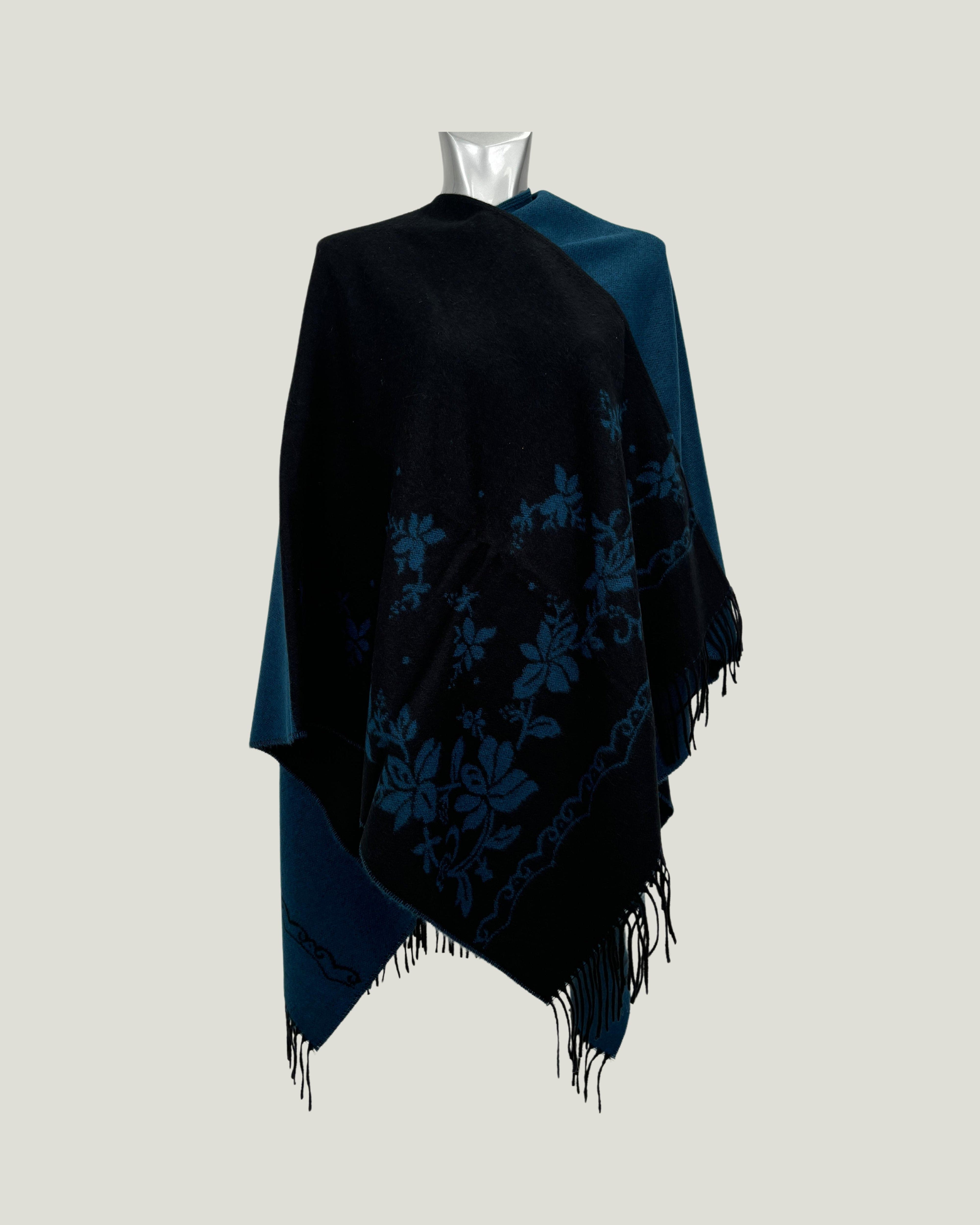 Poncho 938 Petrolio - Nero