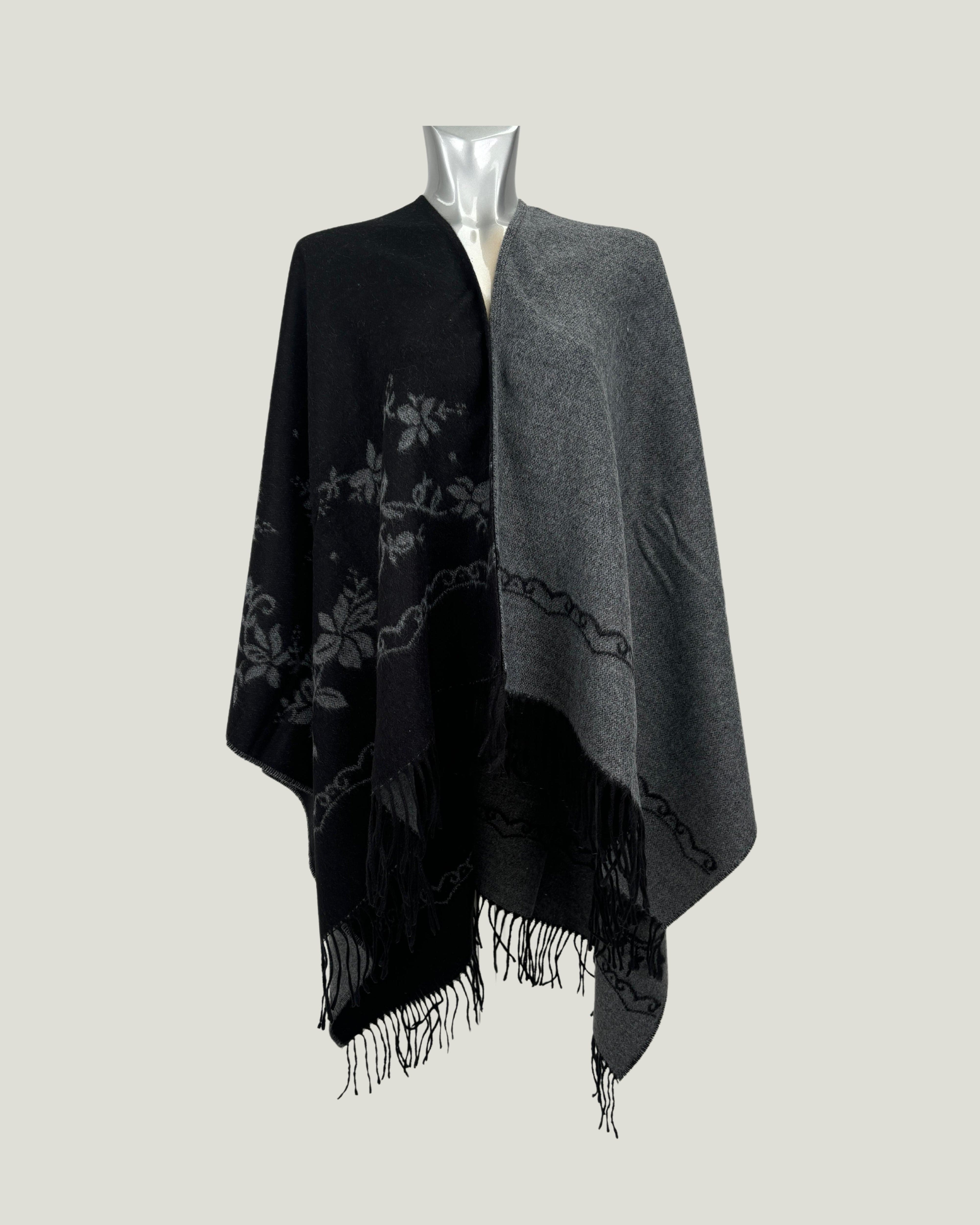 Poncho 938 Nero - Grigio