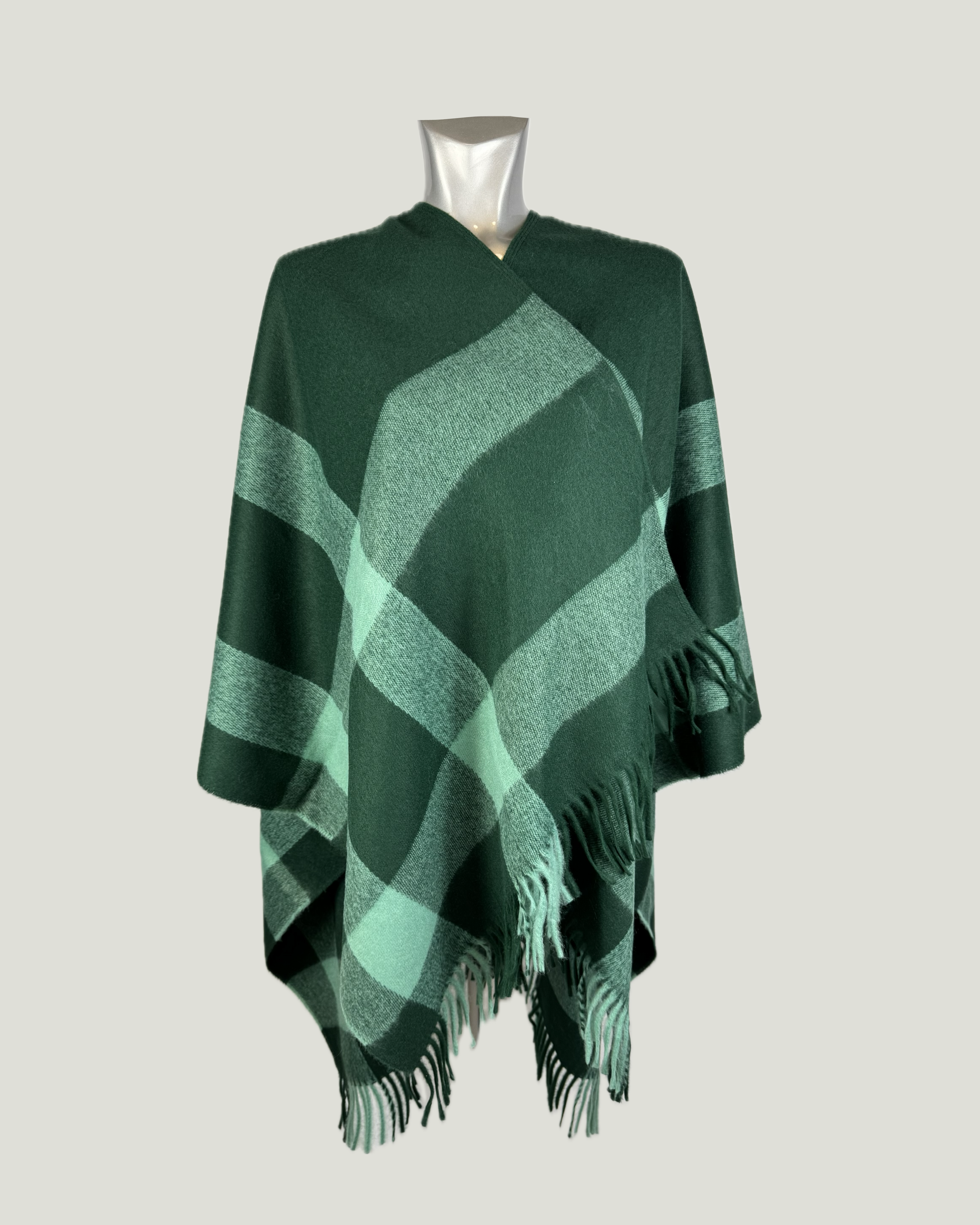 Poncho Quadri 968 Bottiglia-Salvia