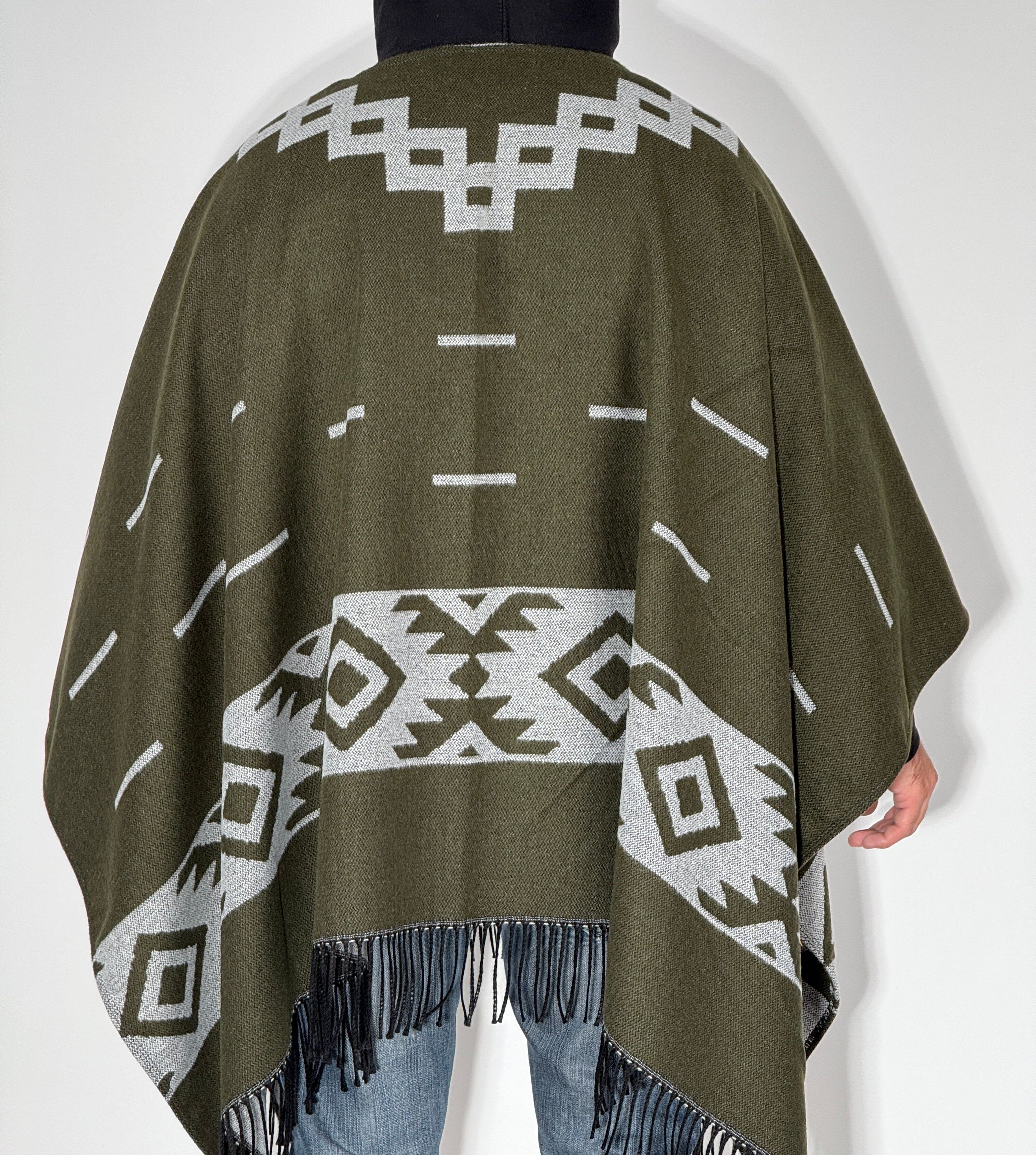 Poncho Western Muschio - Ghiaccio