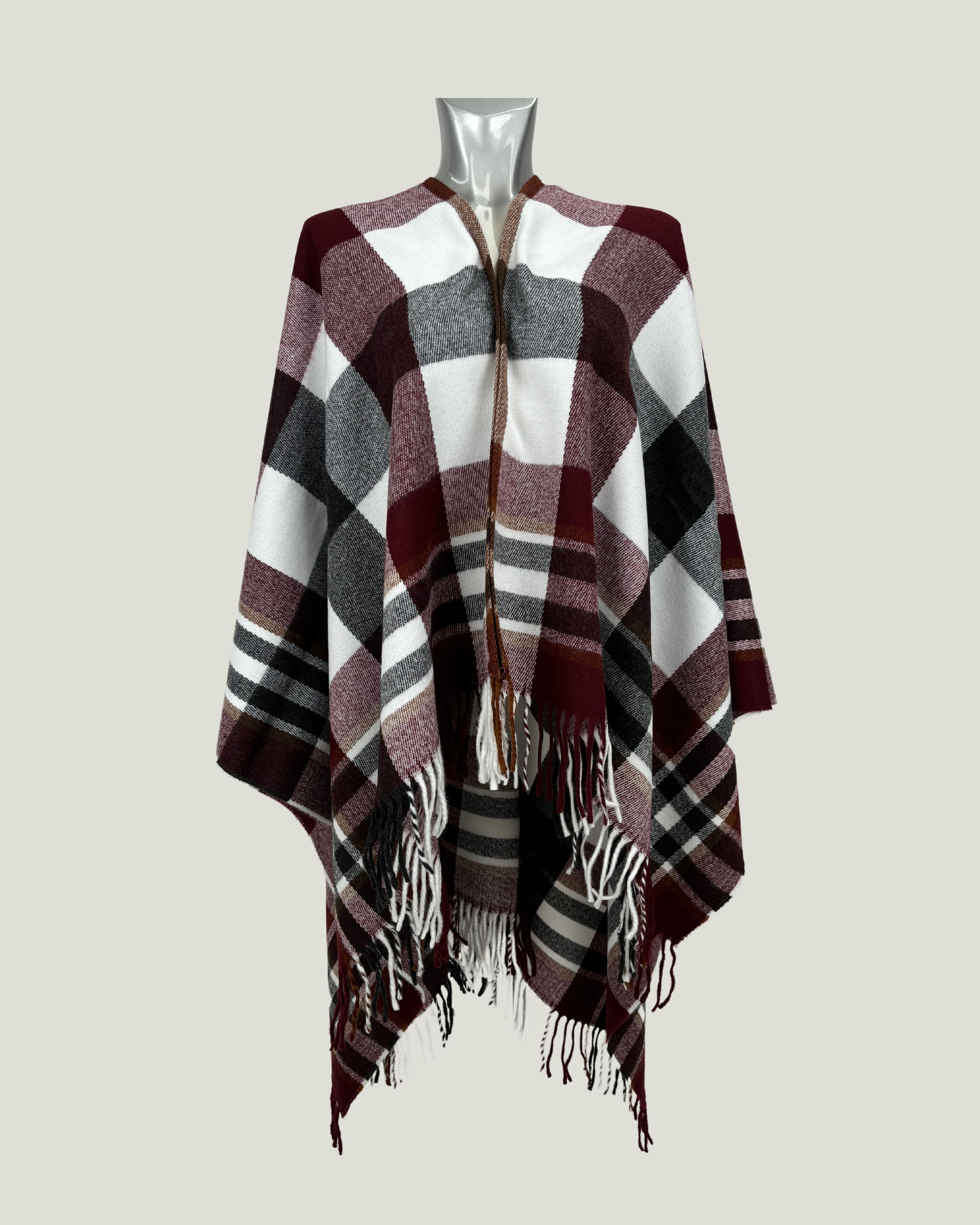 Poncho 975 Bordeaux - Antracite - Ottico