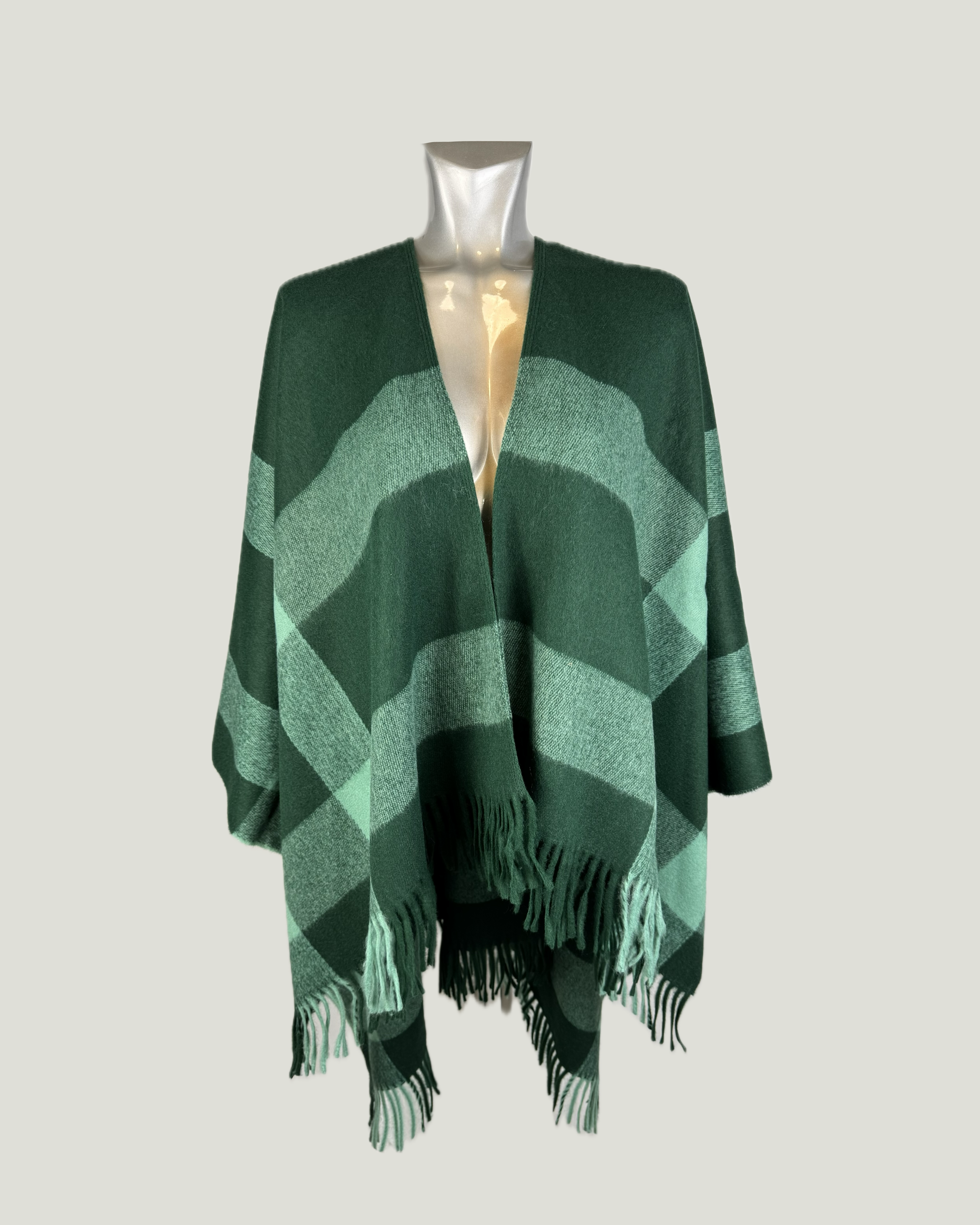 Poncho Quadri 968 Bottiglia-Salvia