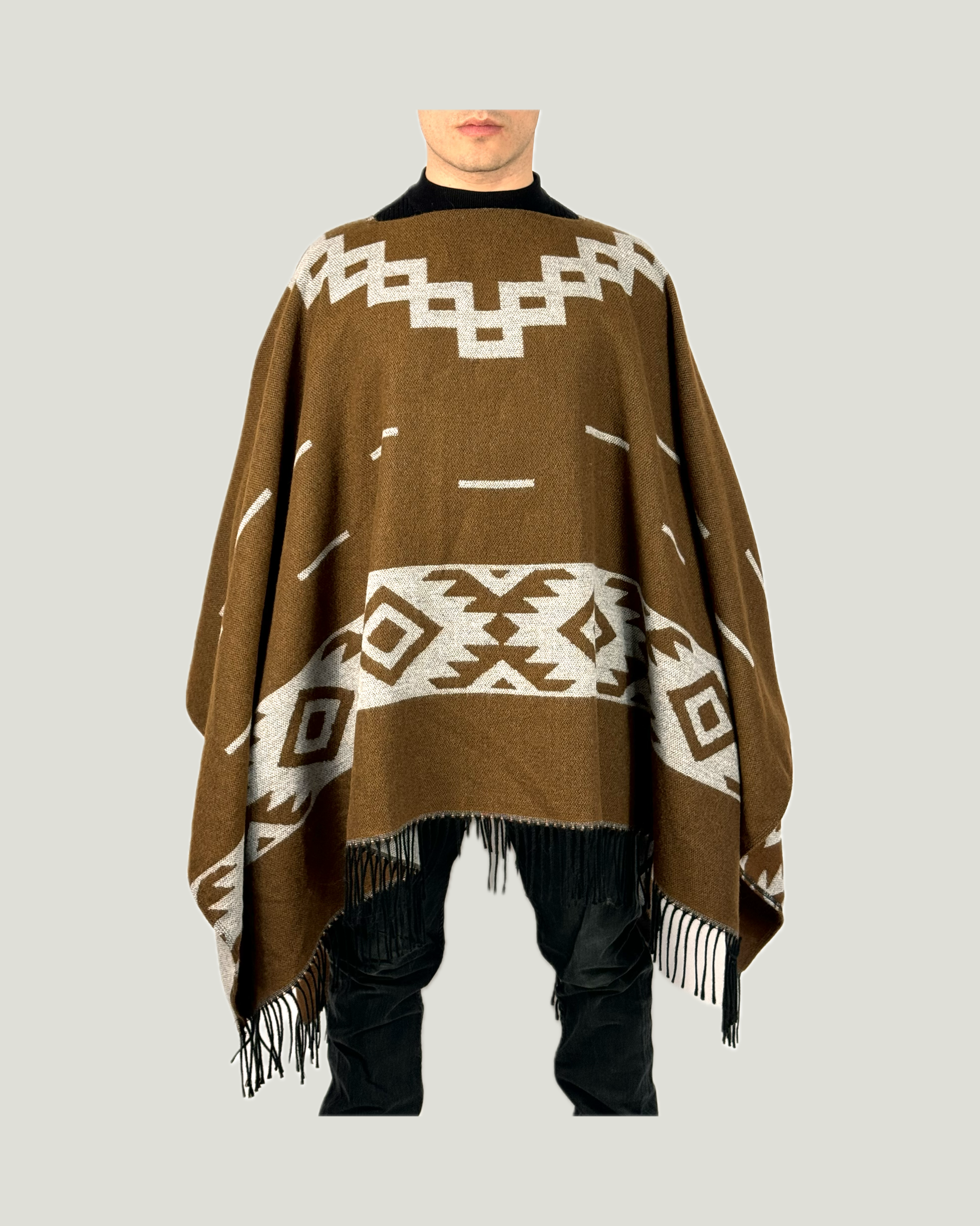 Poncho Western Bruciato - Ghiaccio