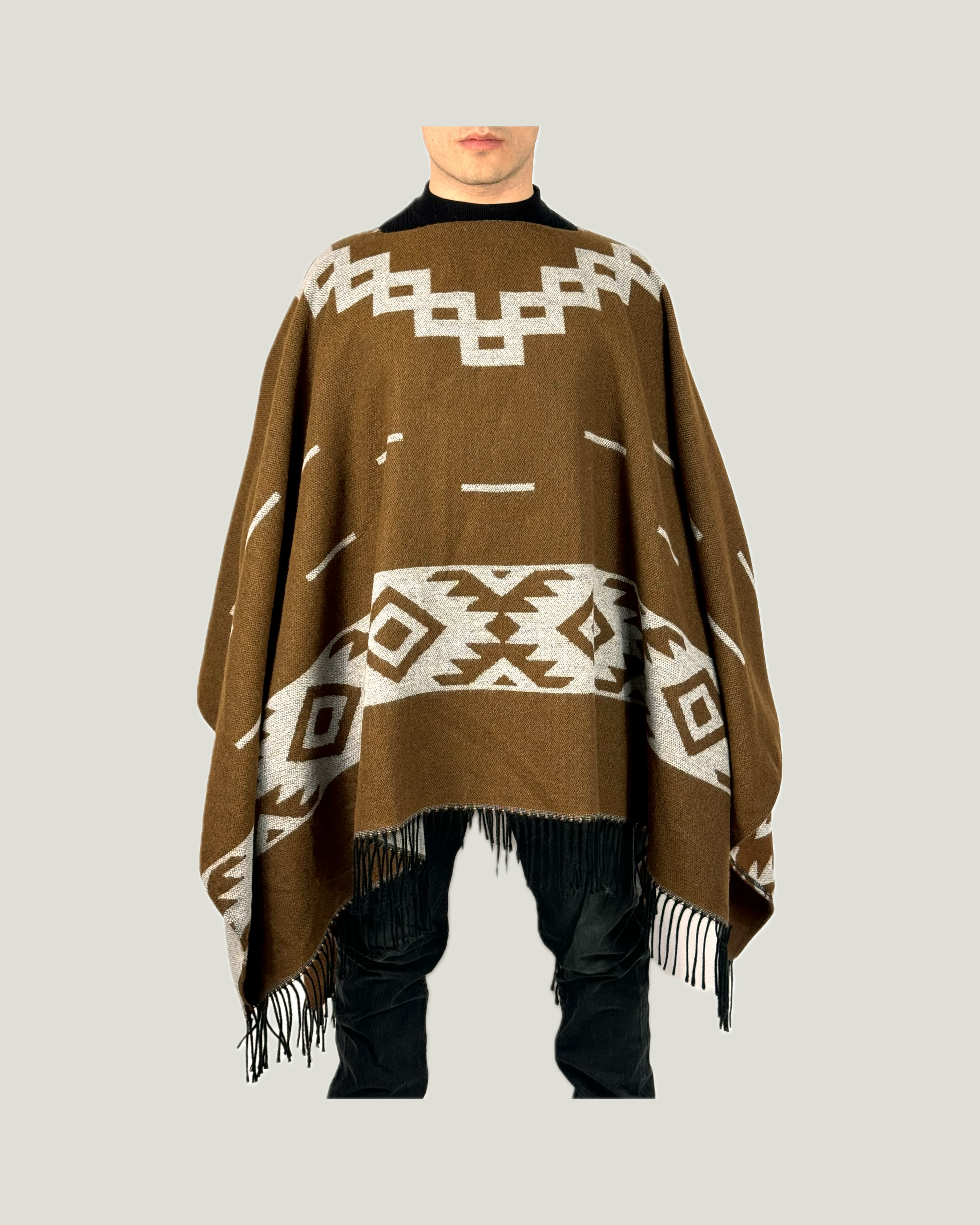 Poncho Western Bruciato - Ghiaccio