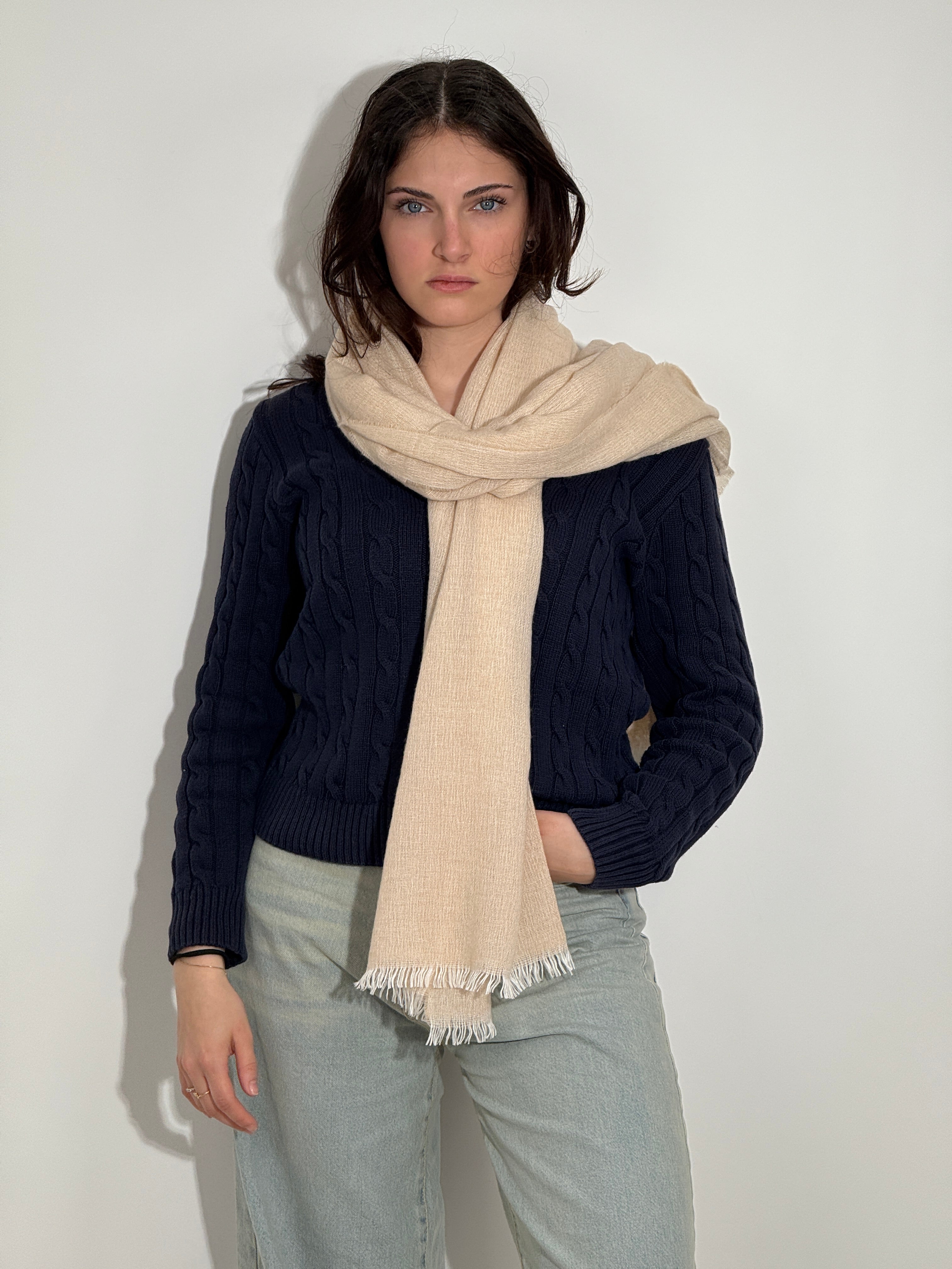 826 Stola Beige Lana