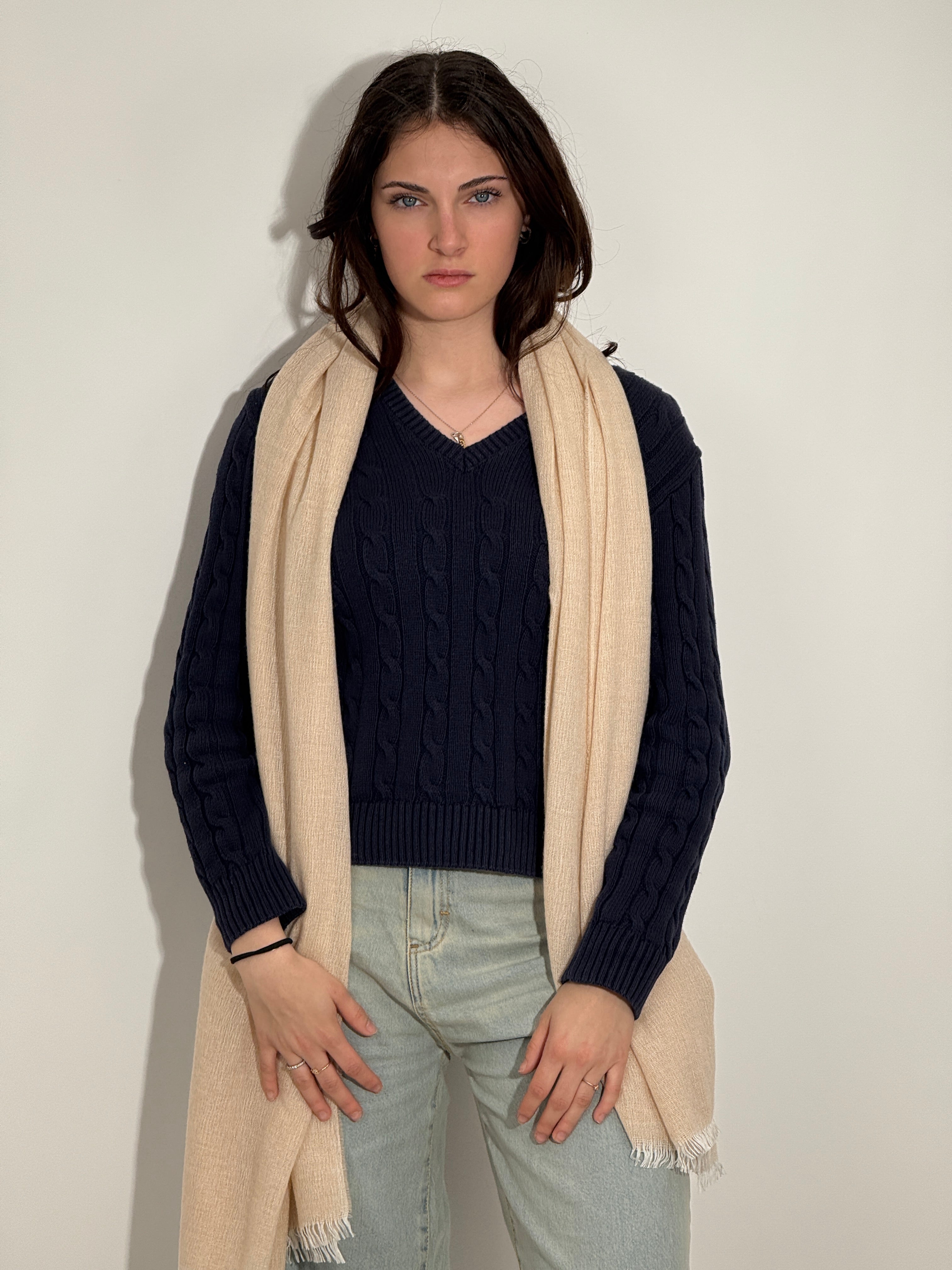 826 Stola Beige Lana