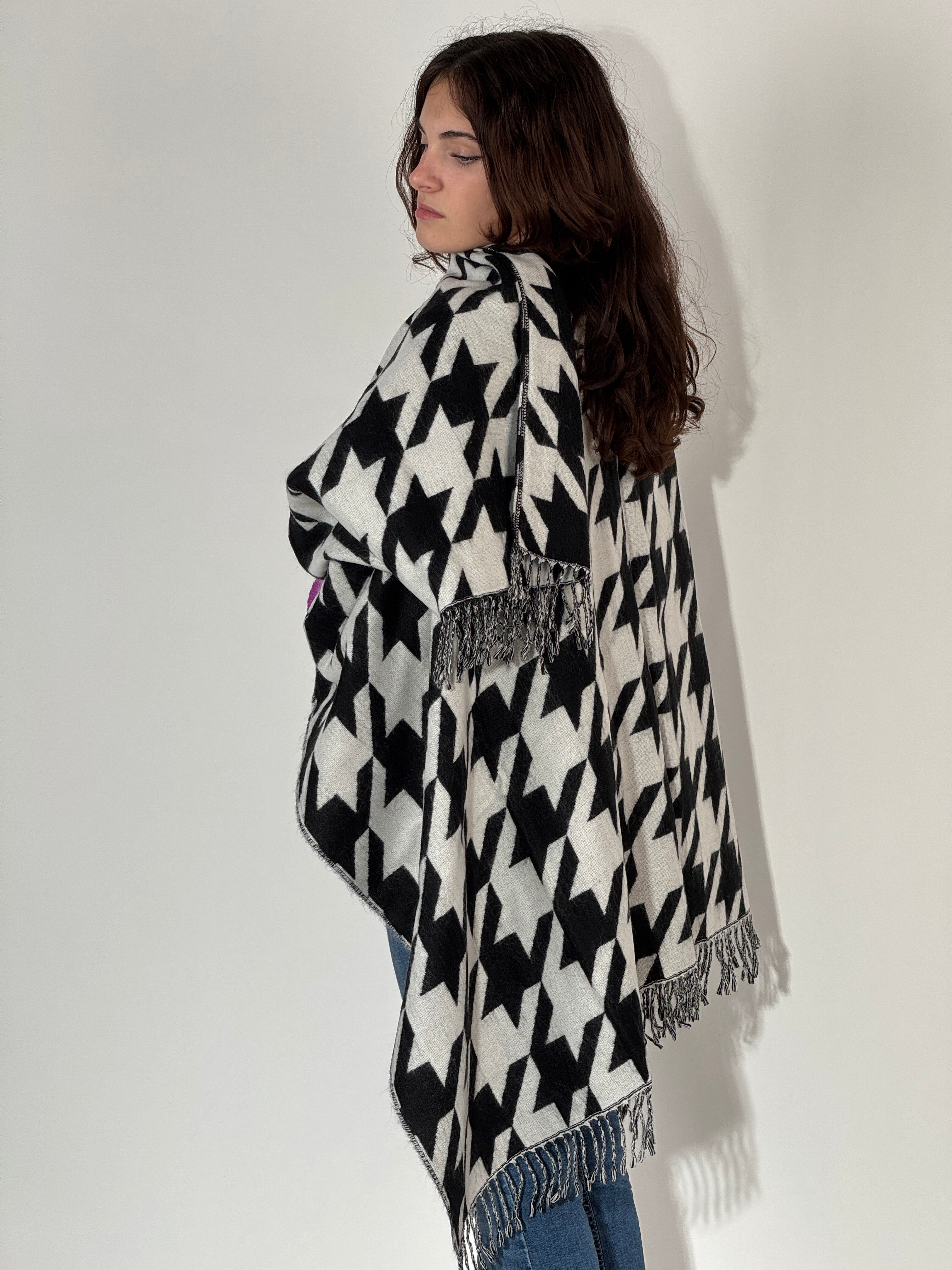 Poncho 1018 Nero - Ghiaccio