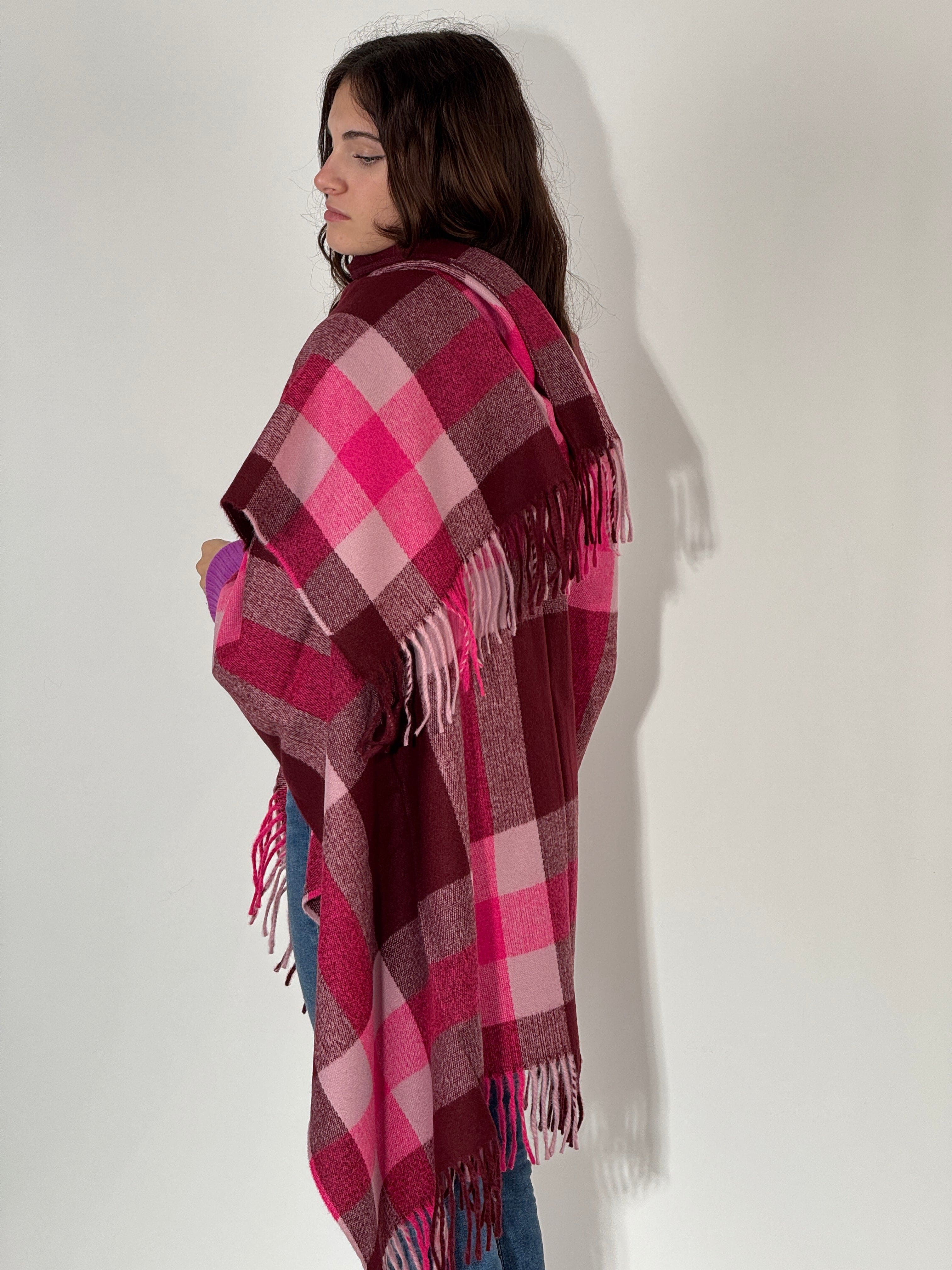 Poncho 996 Bordeaux - Orchidea - Fuxia Melange
