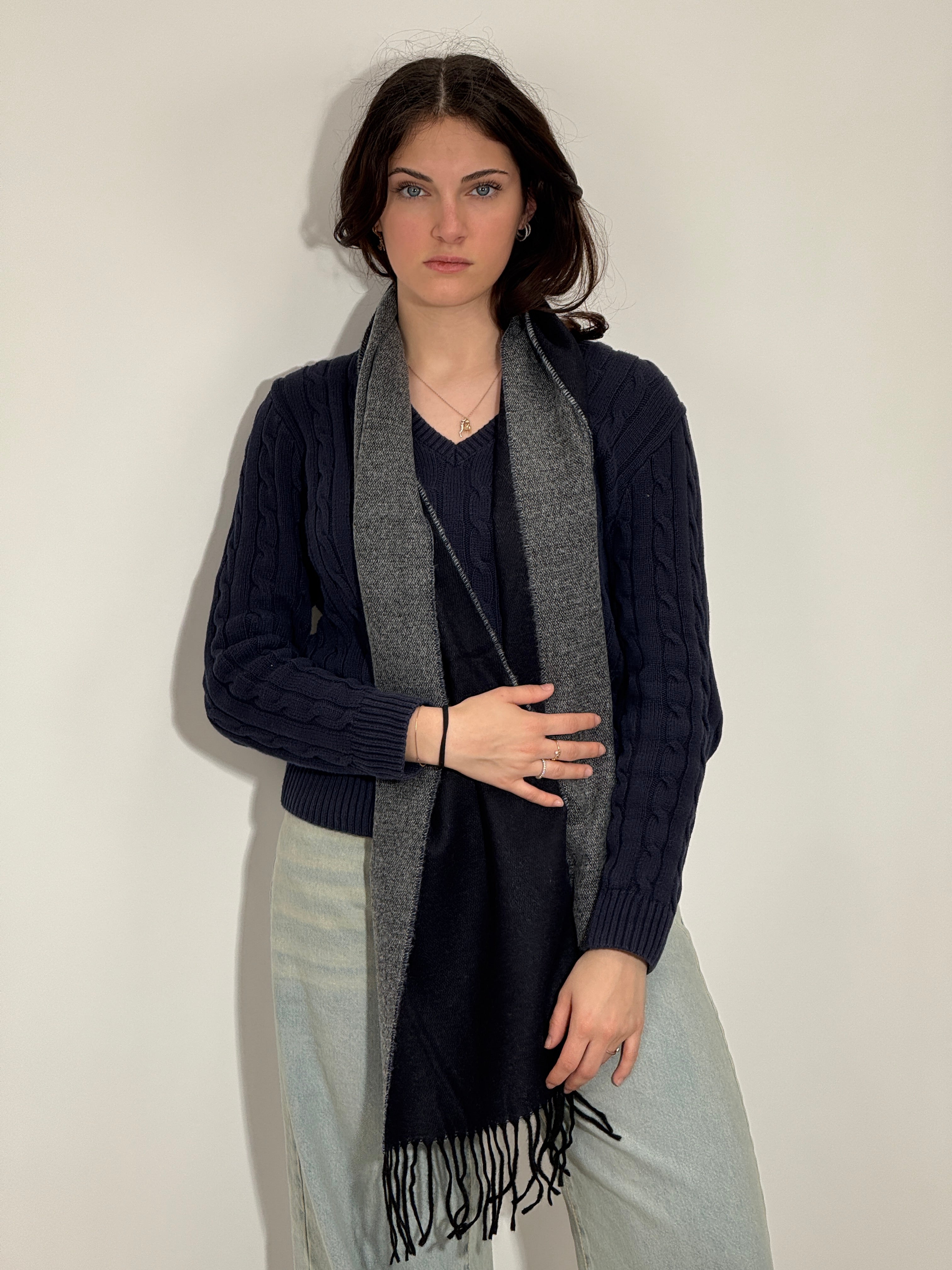 967 Double Face Blue Marine Grigio