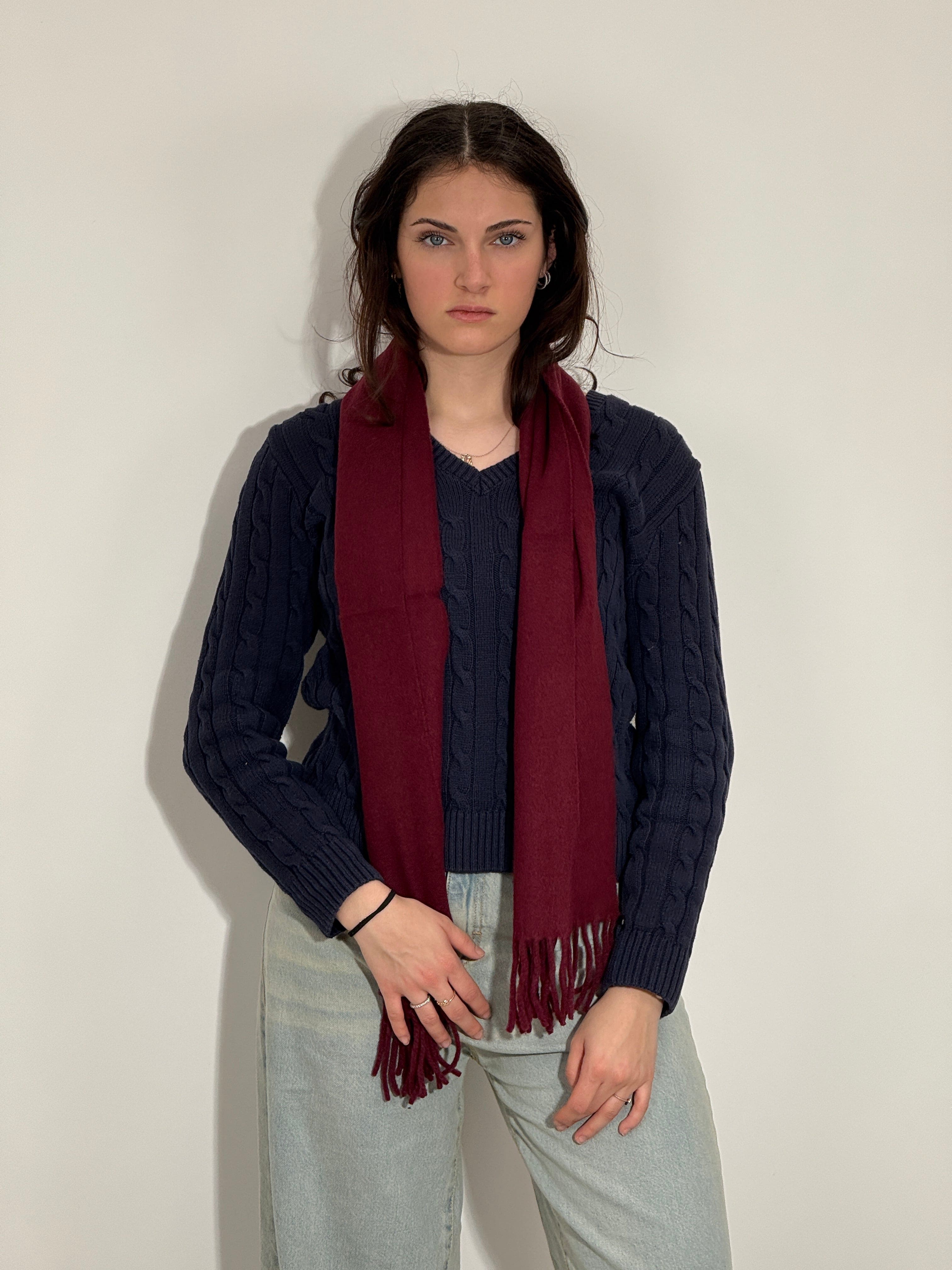 825 Sciarpa Bordeaux Lana