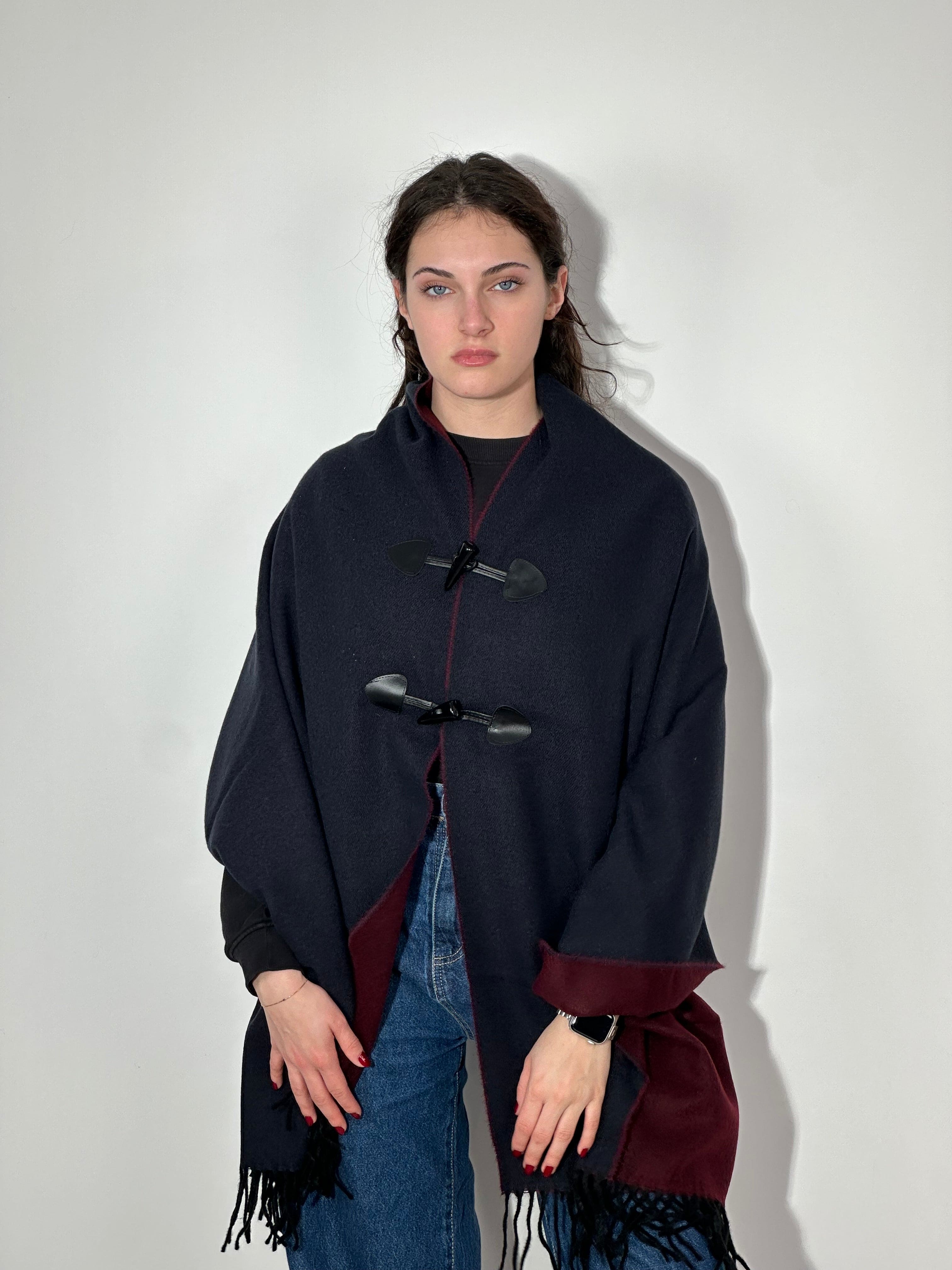 Stola Doubleface con Alamari Bluemarine - Bordeaux