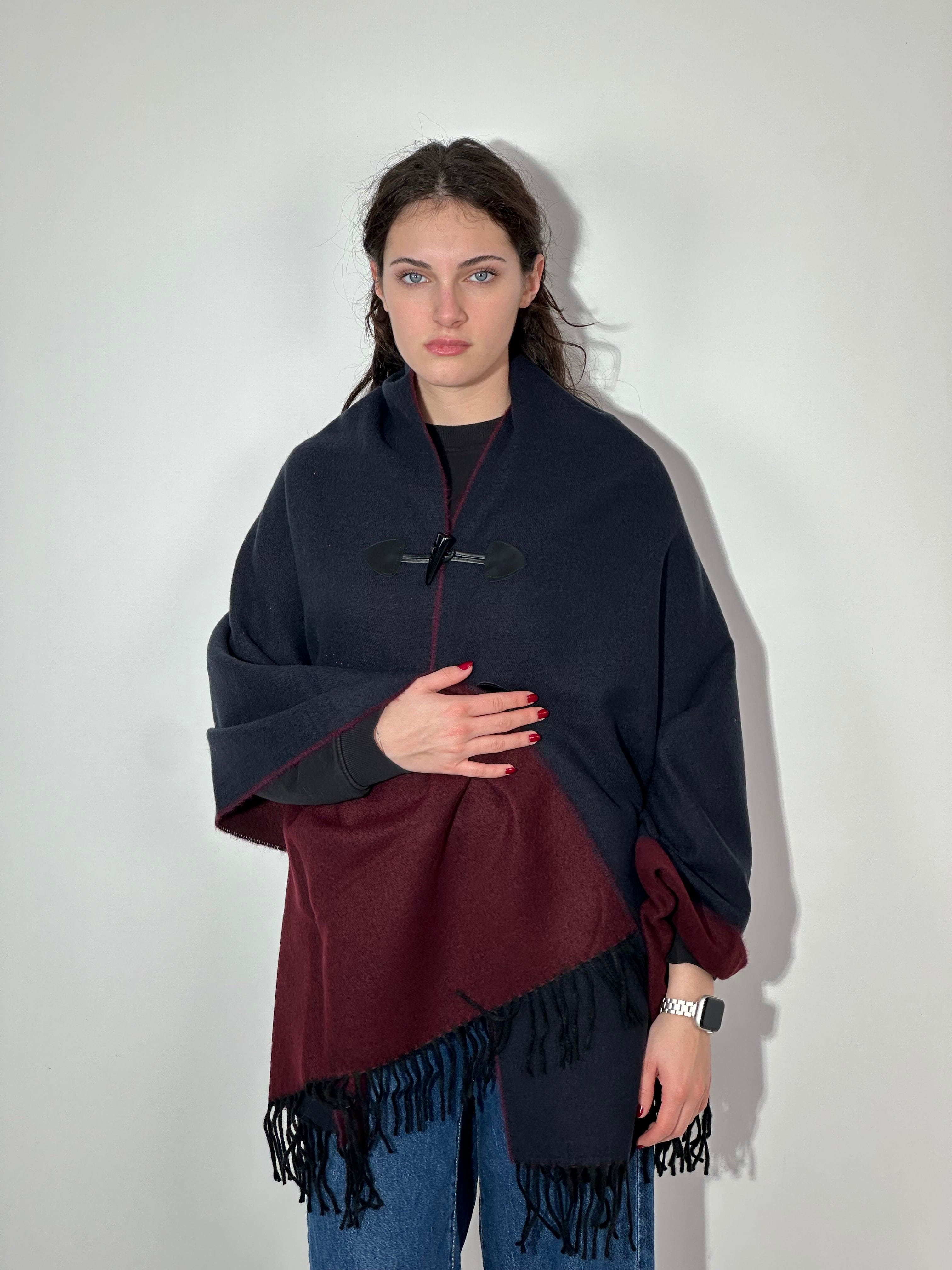 Stola Doubleface con Alamari Bluemarine - Bordeaux