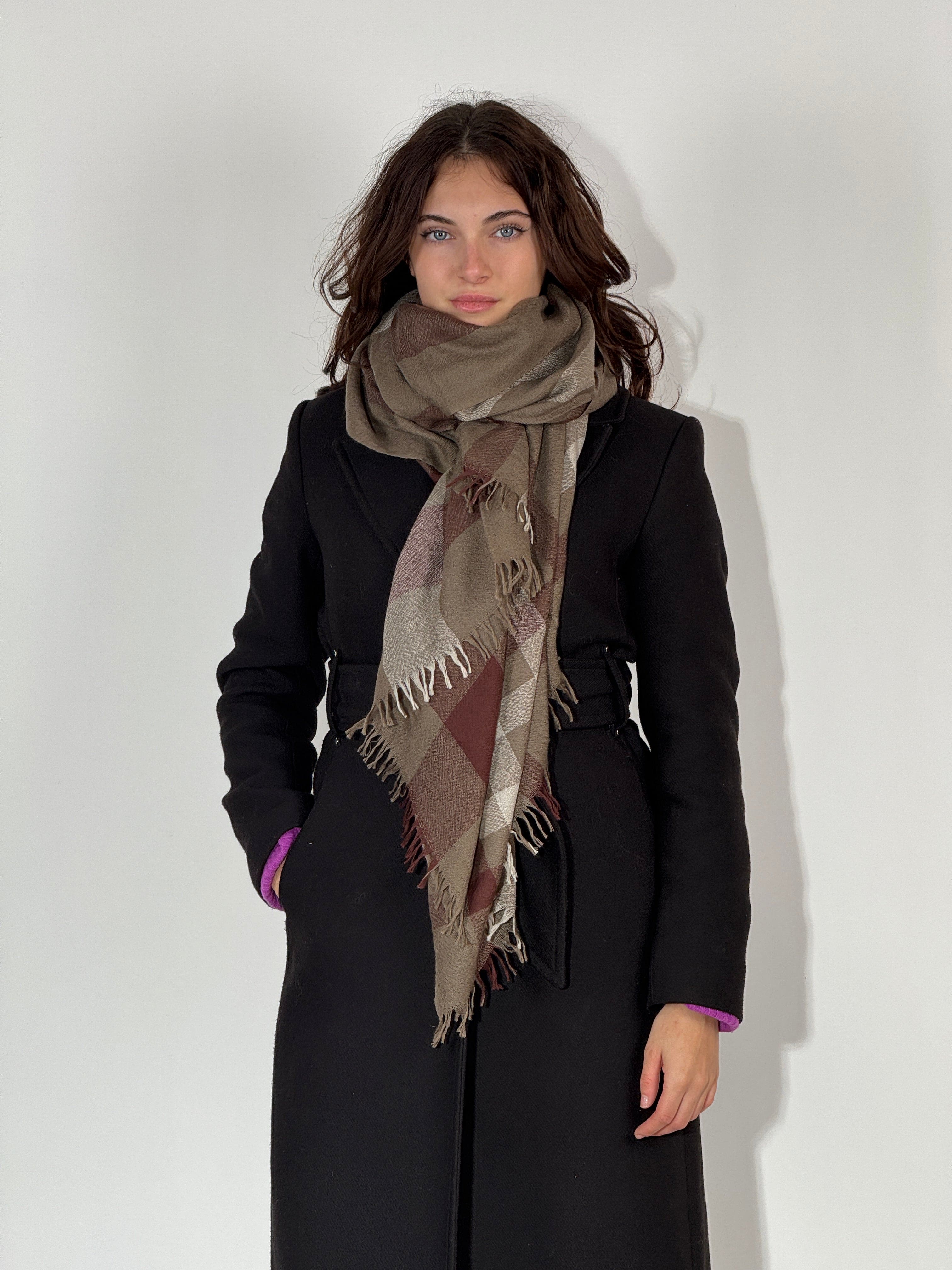 Stola 100% Cashmere Fango - Caffè - Pietra