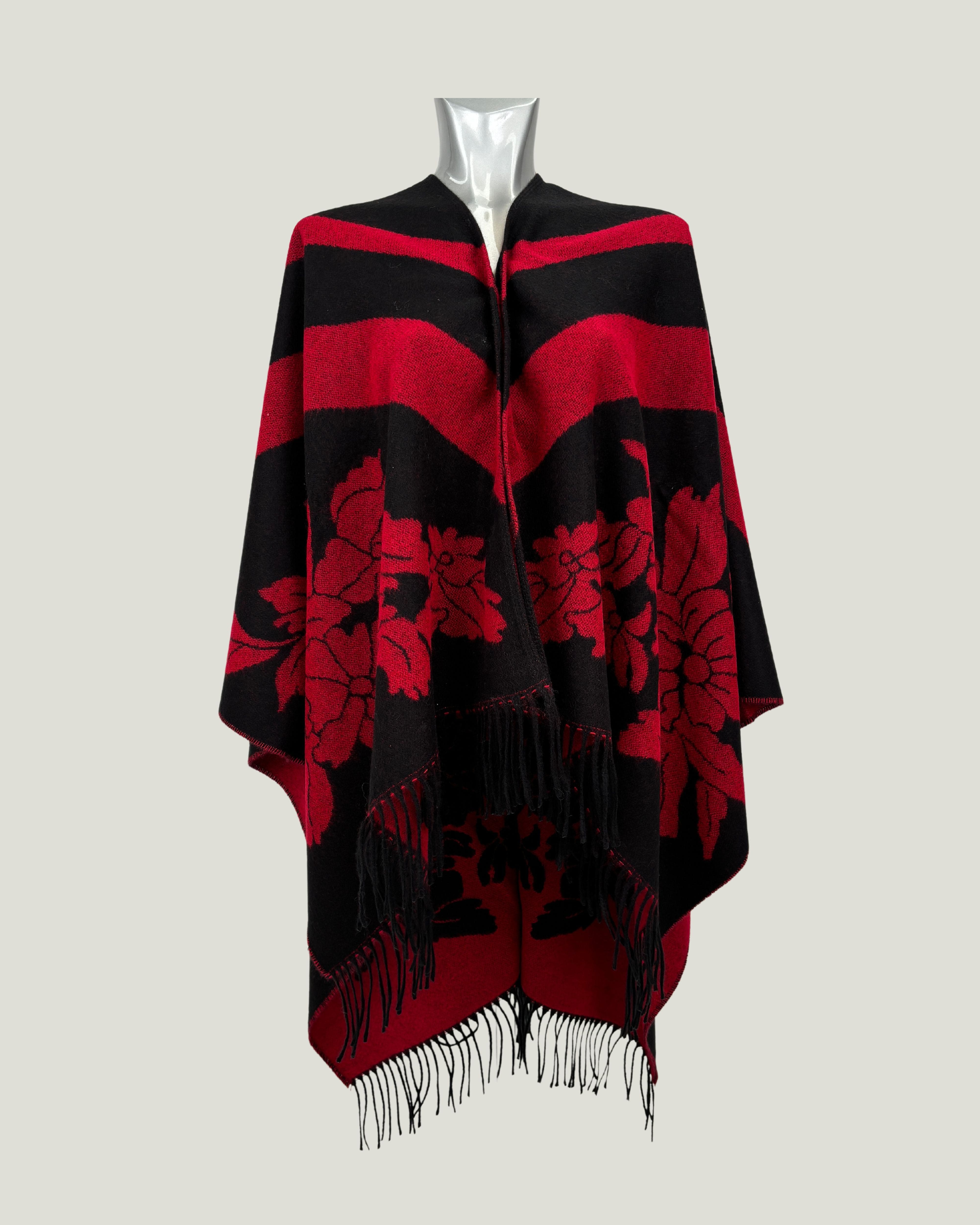 Poncho 980 Rosso - Nero