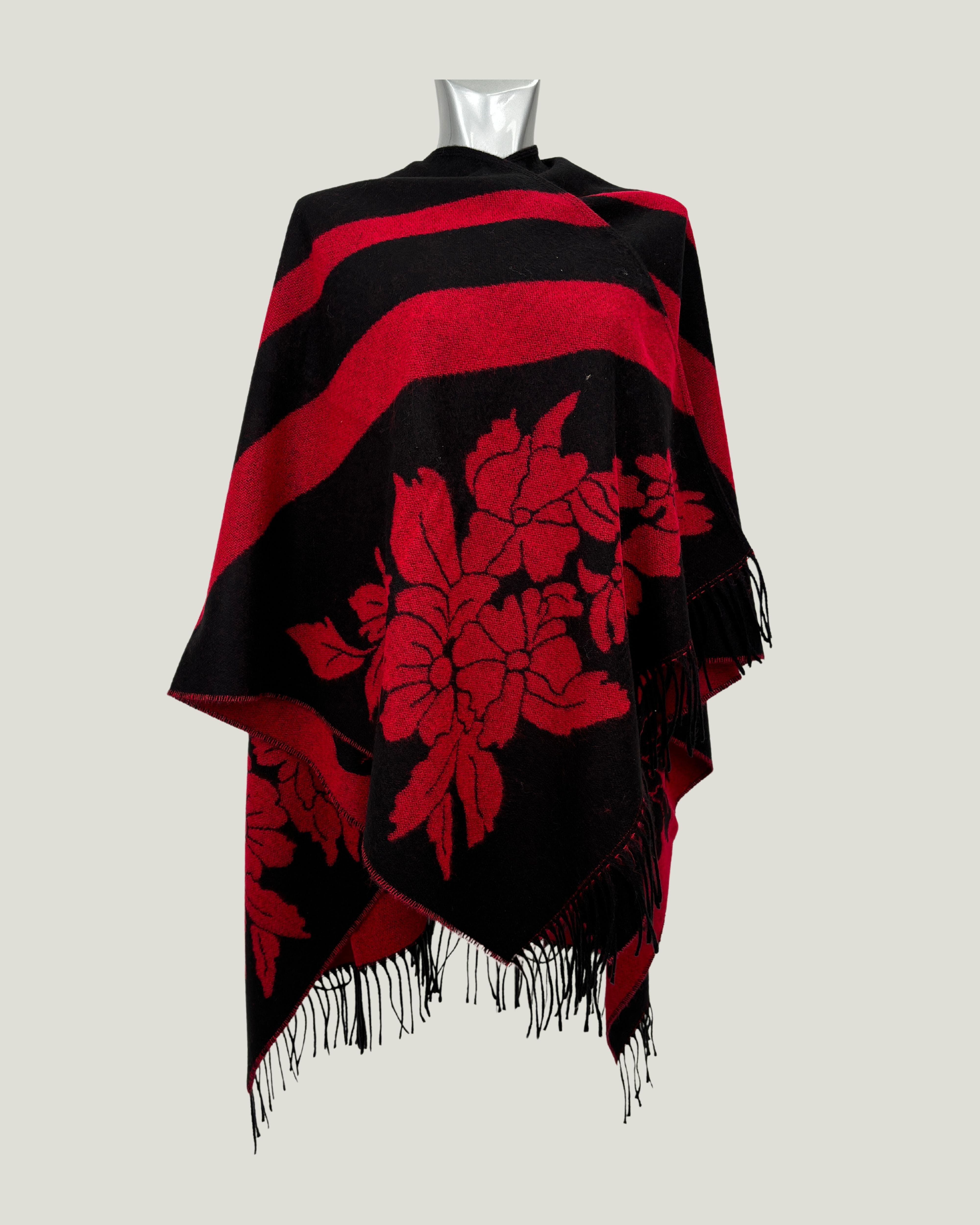 Poncho 980 Rosso - Nero