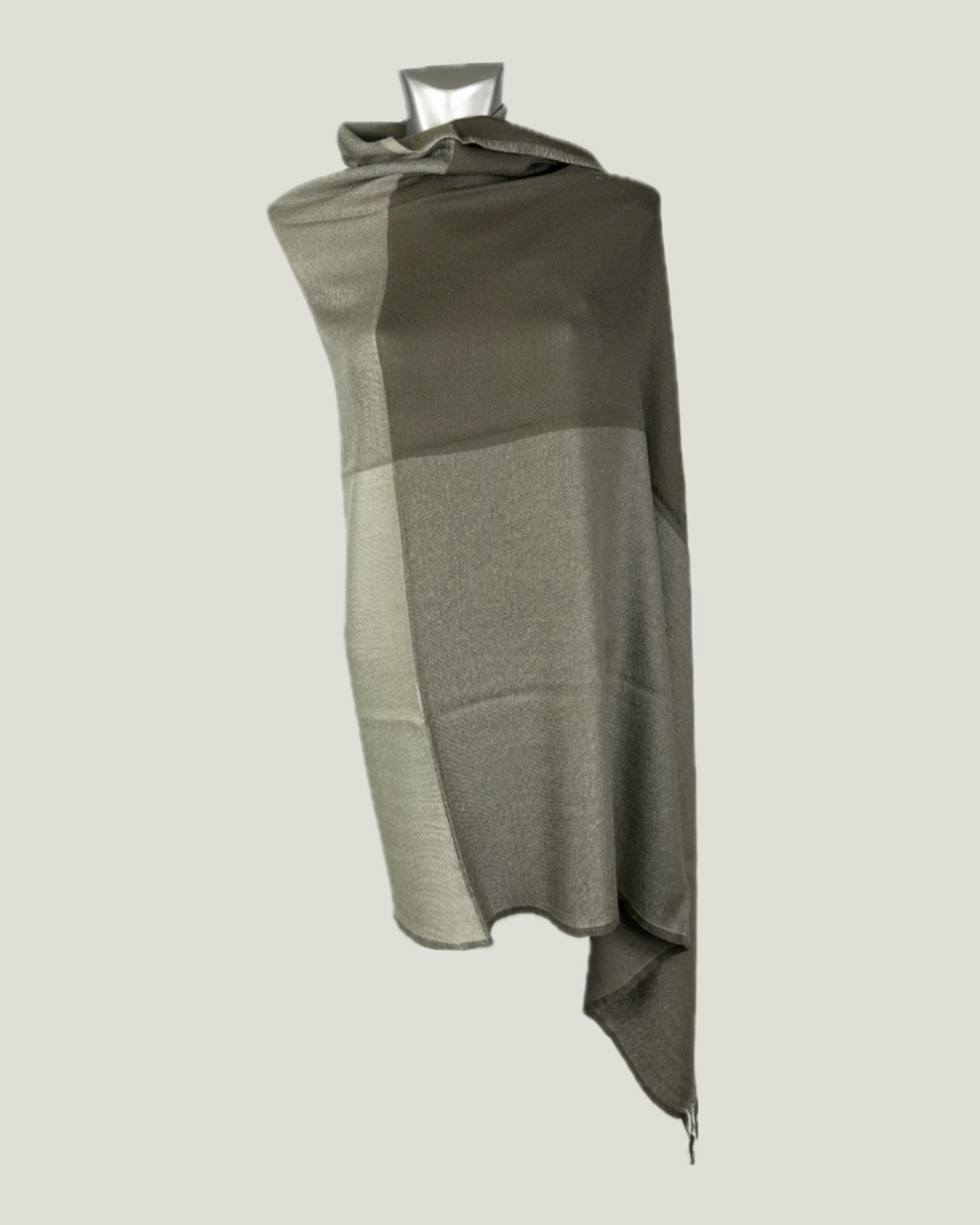 Stola 100% Cashmere Fango-Acero