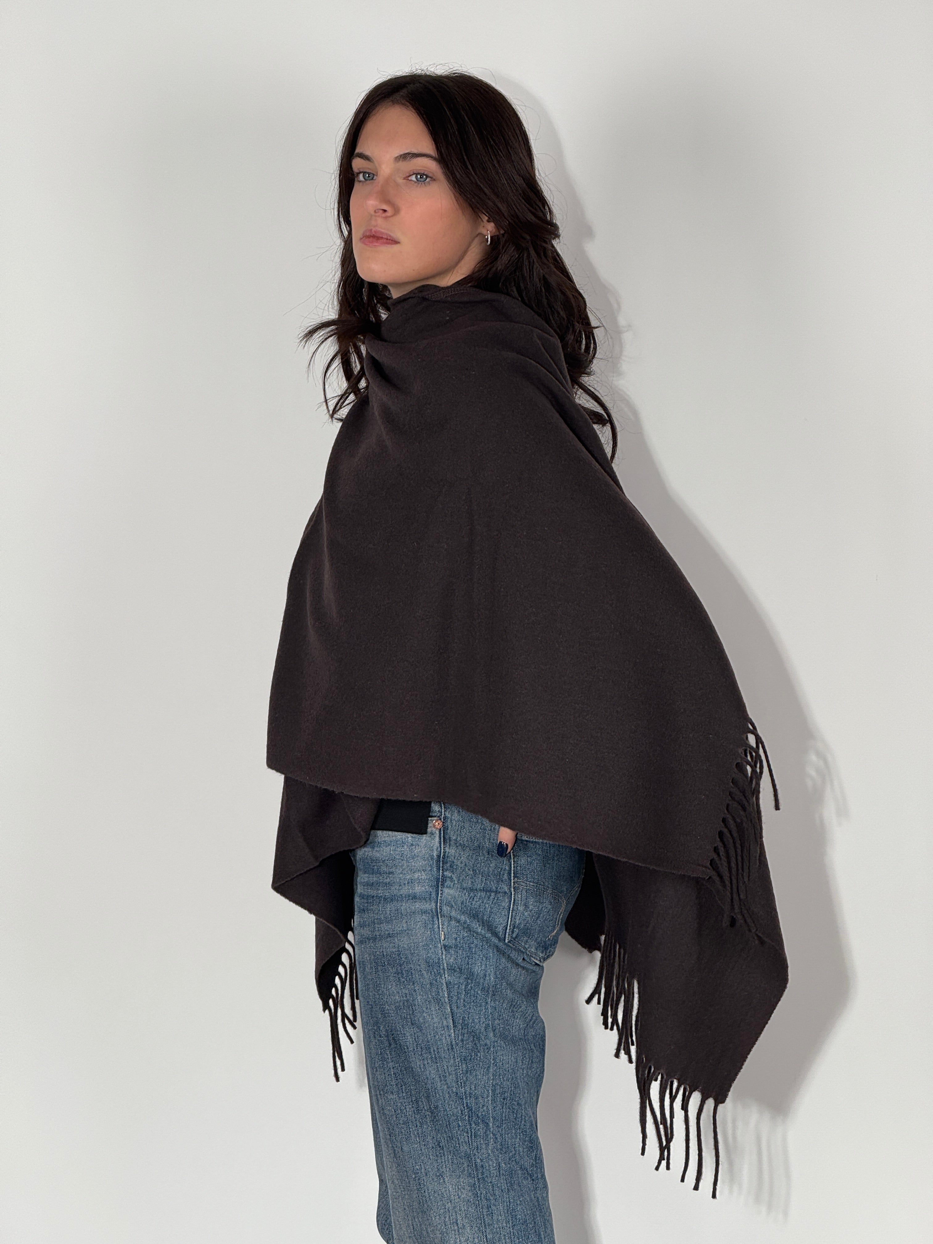 Poncho in Lana - Castoro