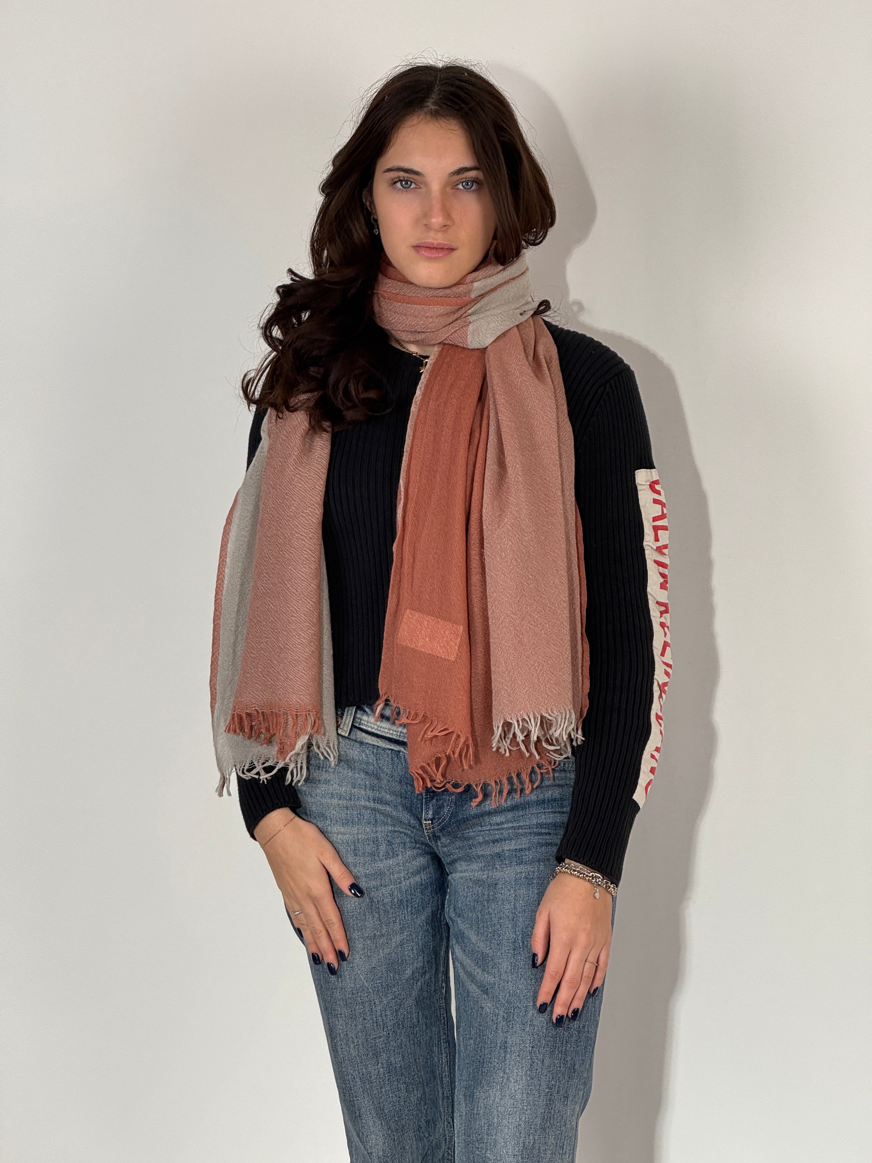 Stola 100% Cashmere - Rame Pietra