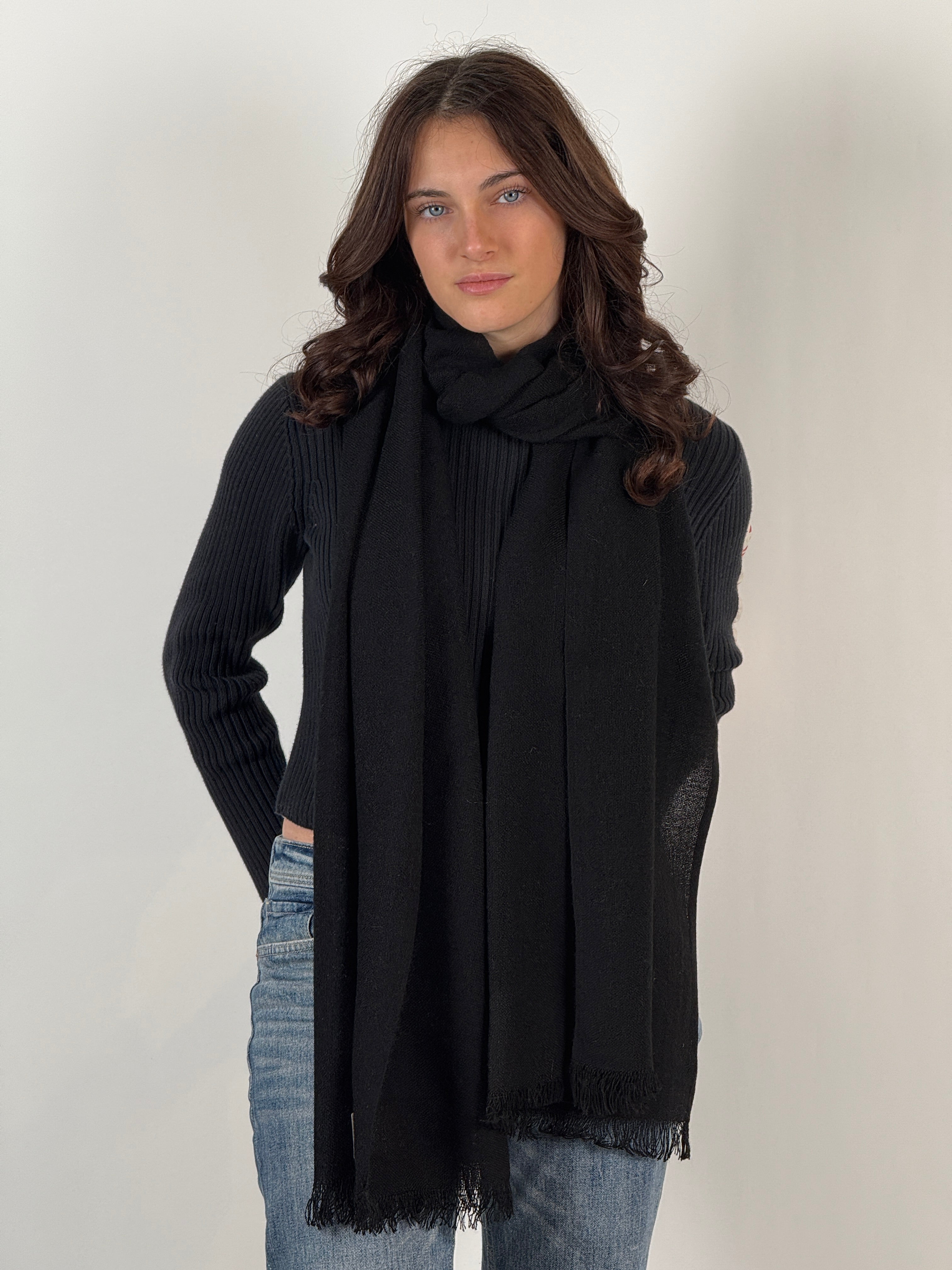 Sciarpa 100% Cashmere - Nero