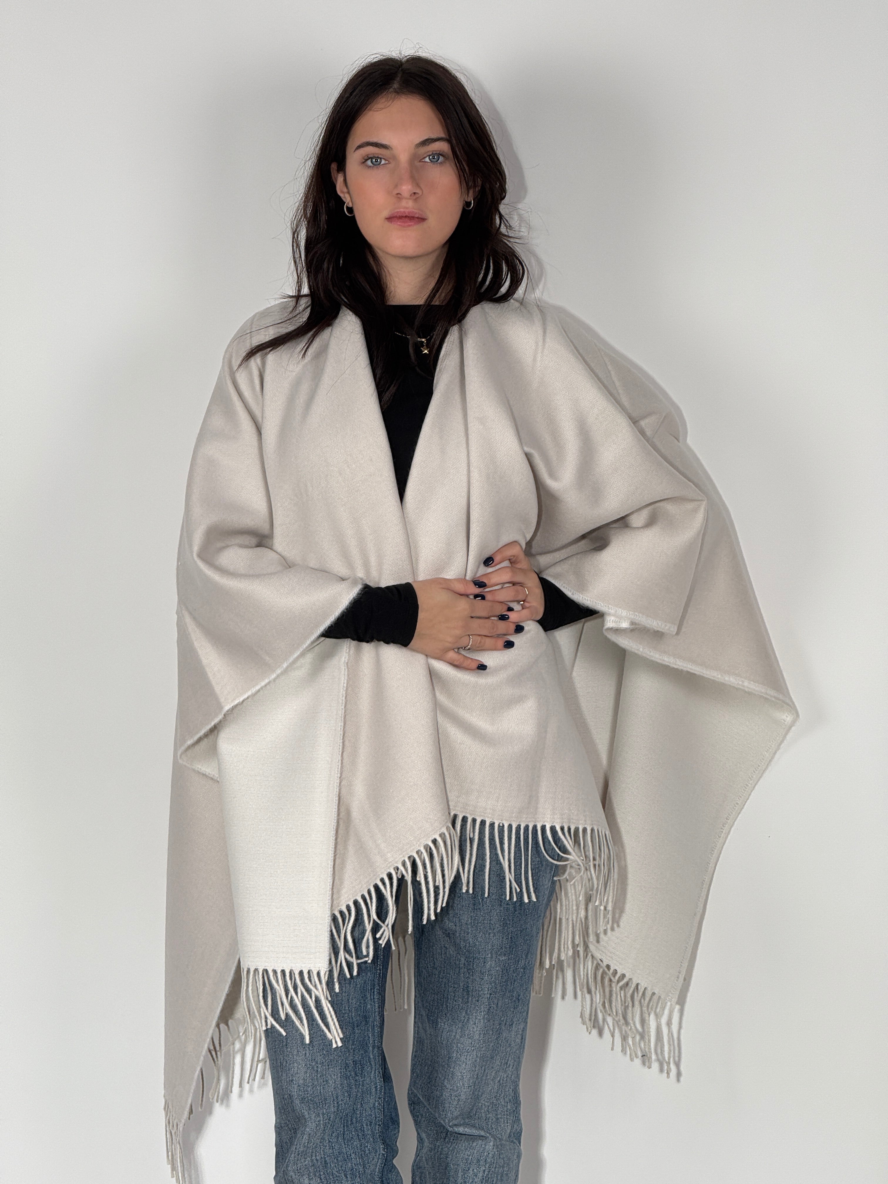 Poncho Doubleface 960 Perla Ghiaccio