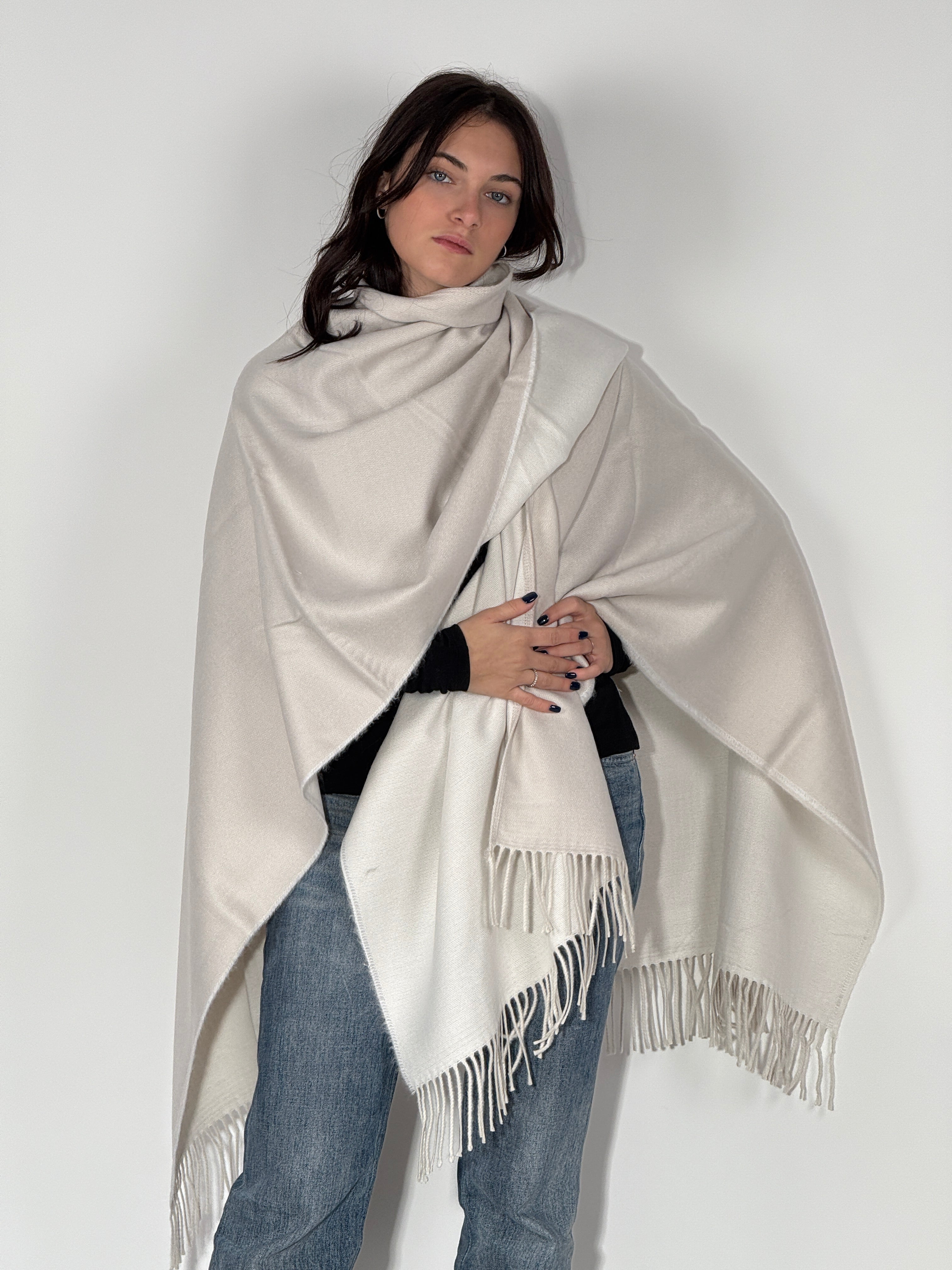 Poncho Doubleface 960 Perla Ghiaccio