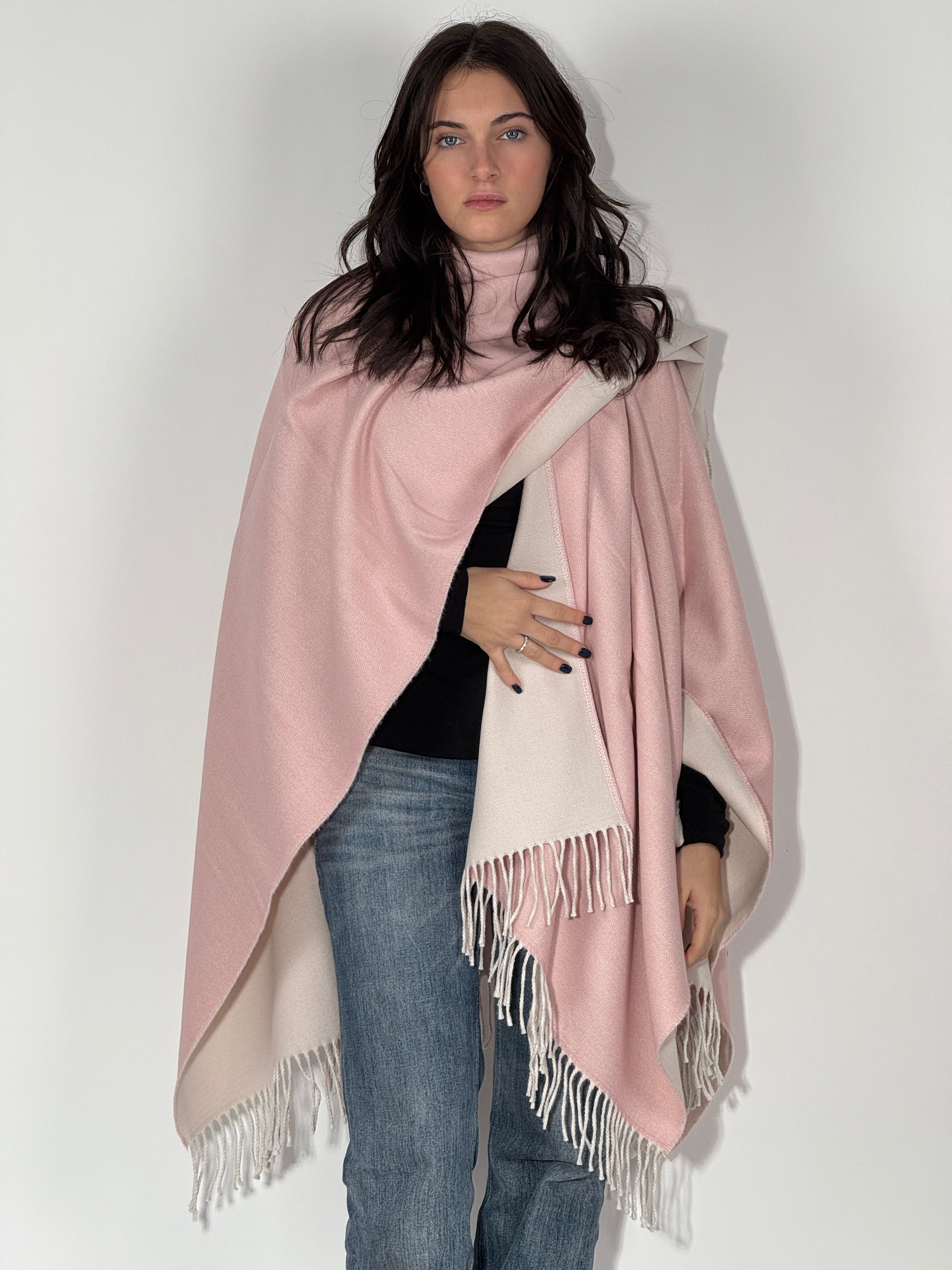 Poncho Double Face 960 Rosa