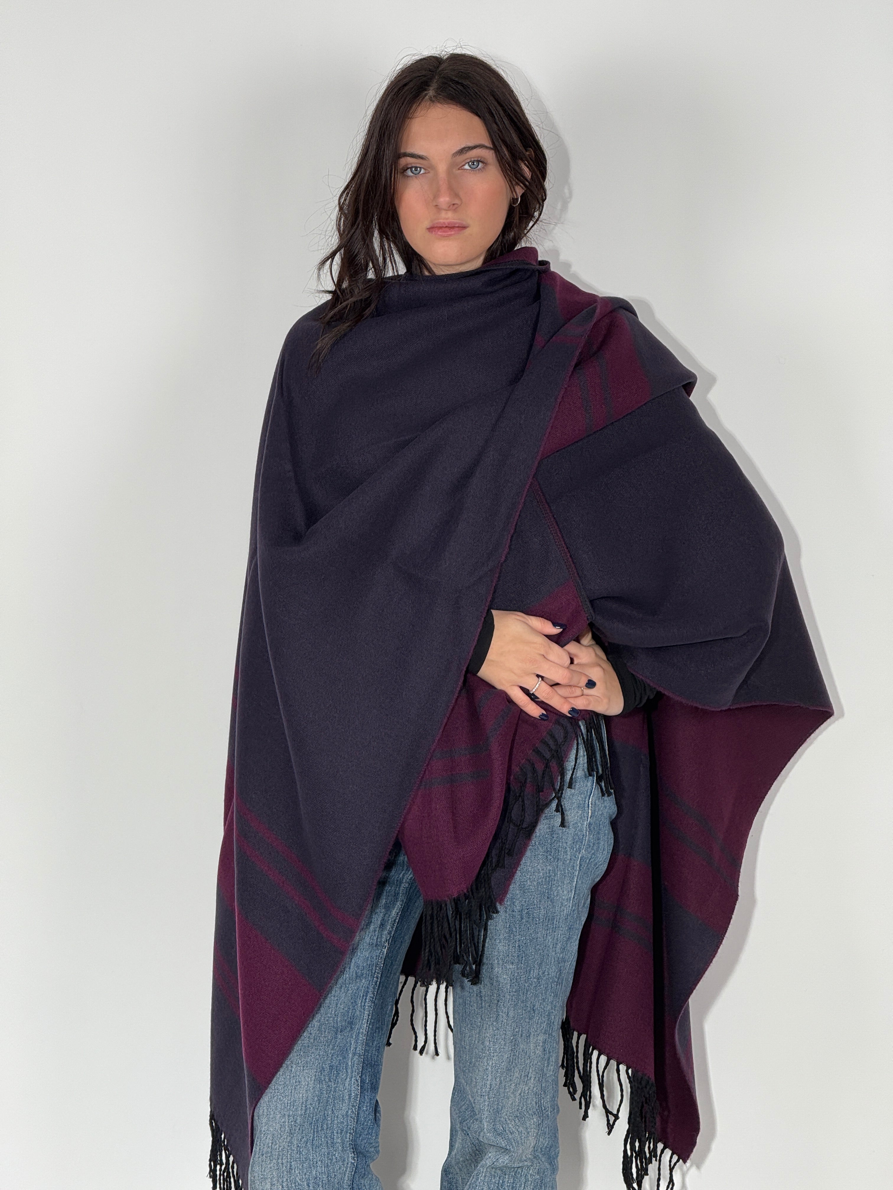 Poncho Doubleface 970 Mirtillo