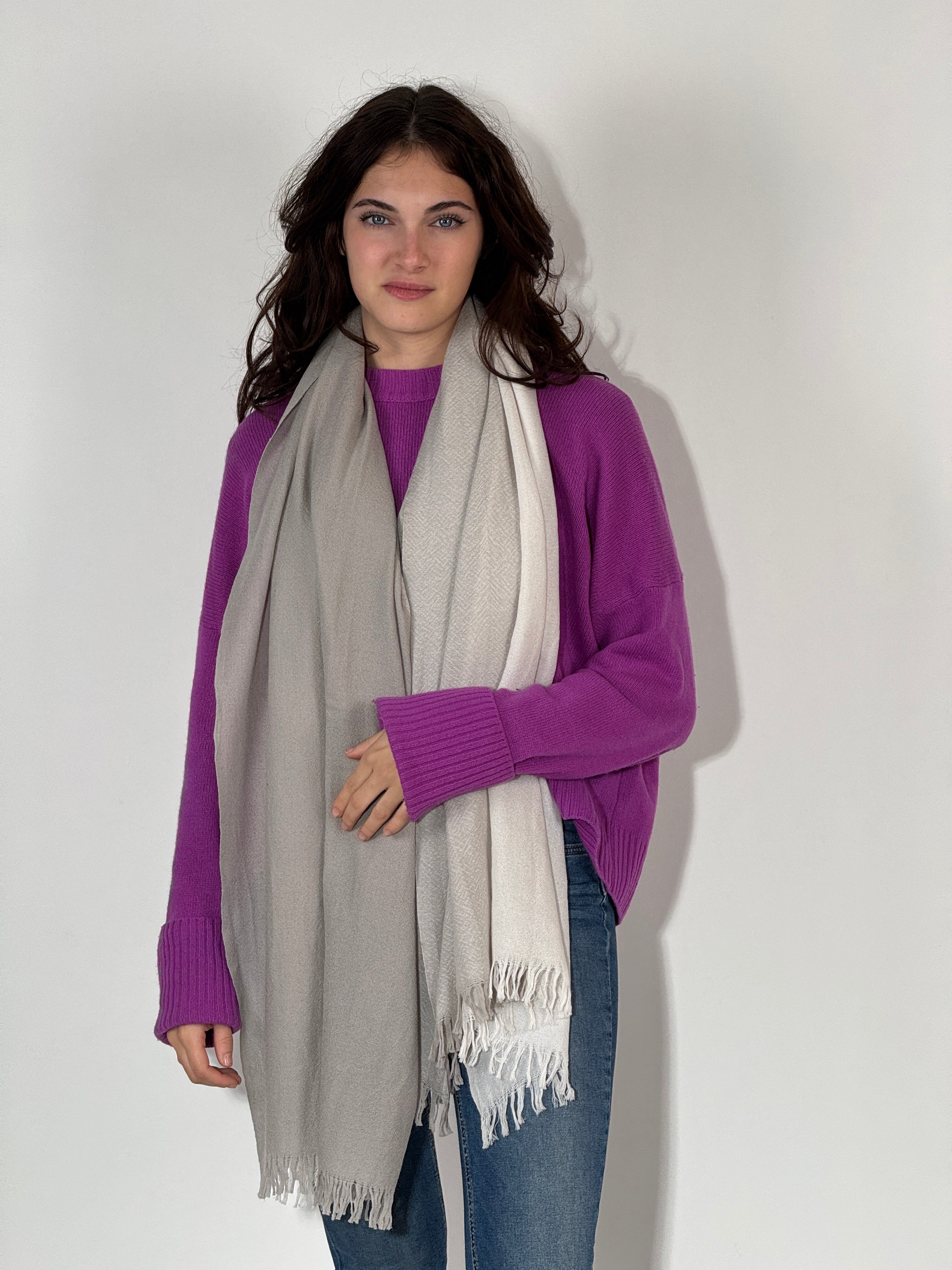 Stola 100% Cashmere Perla - Ghiaccio