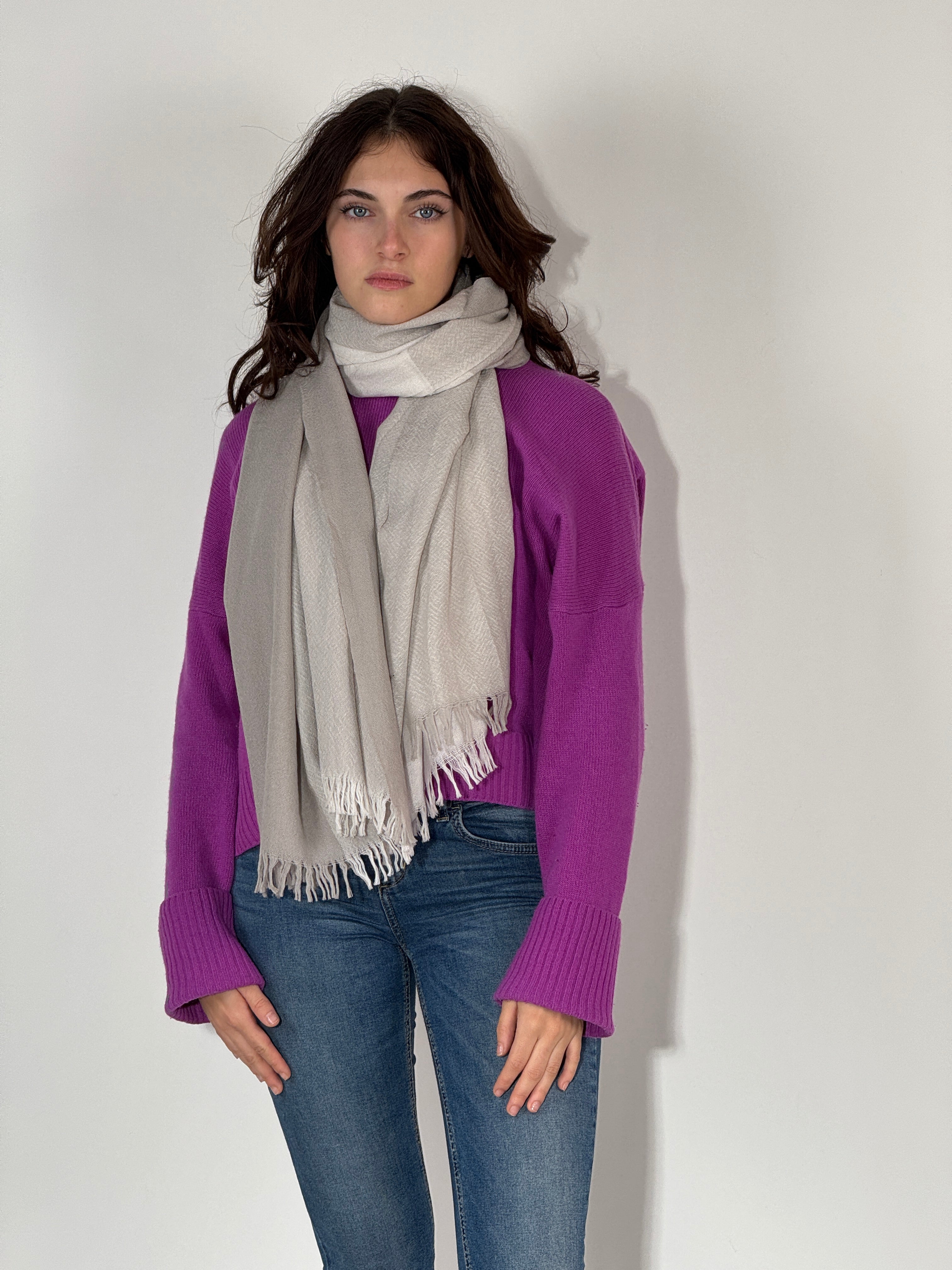 Stola 100% Cashmere Perla - Ghiaccio