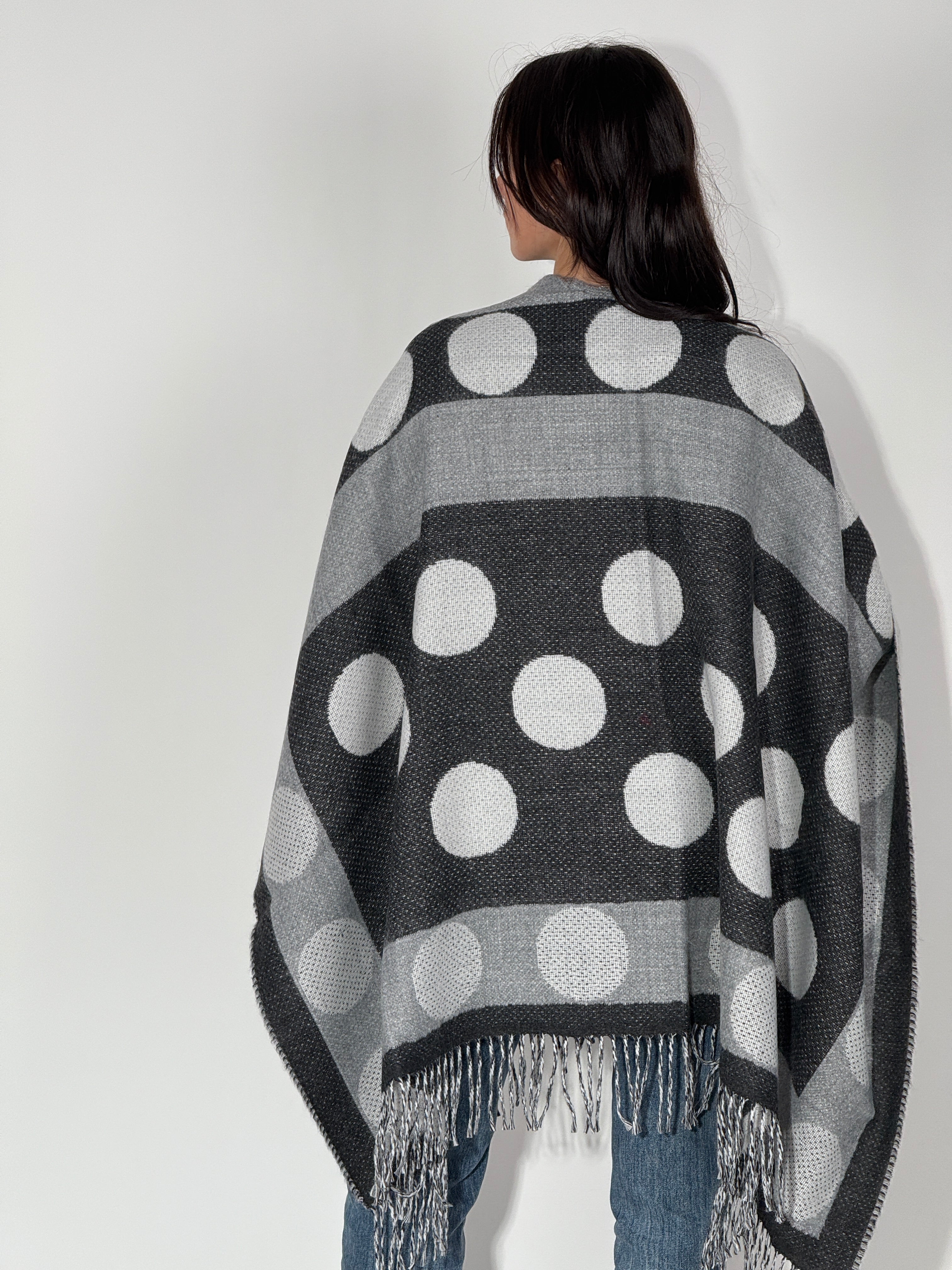 Poncho Pois 1005 Antracite/Grigio/Ghiaccio