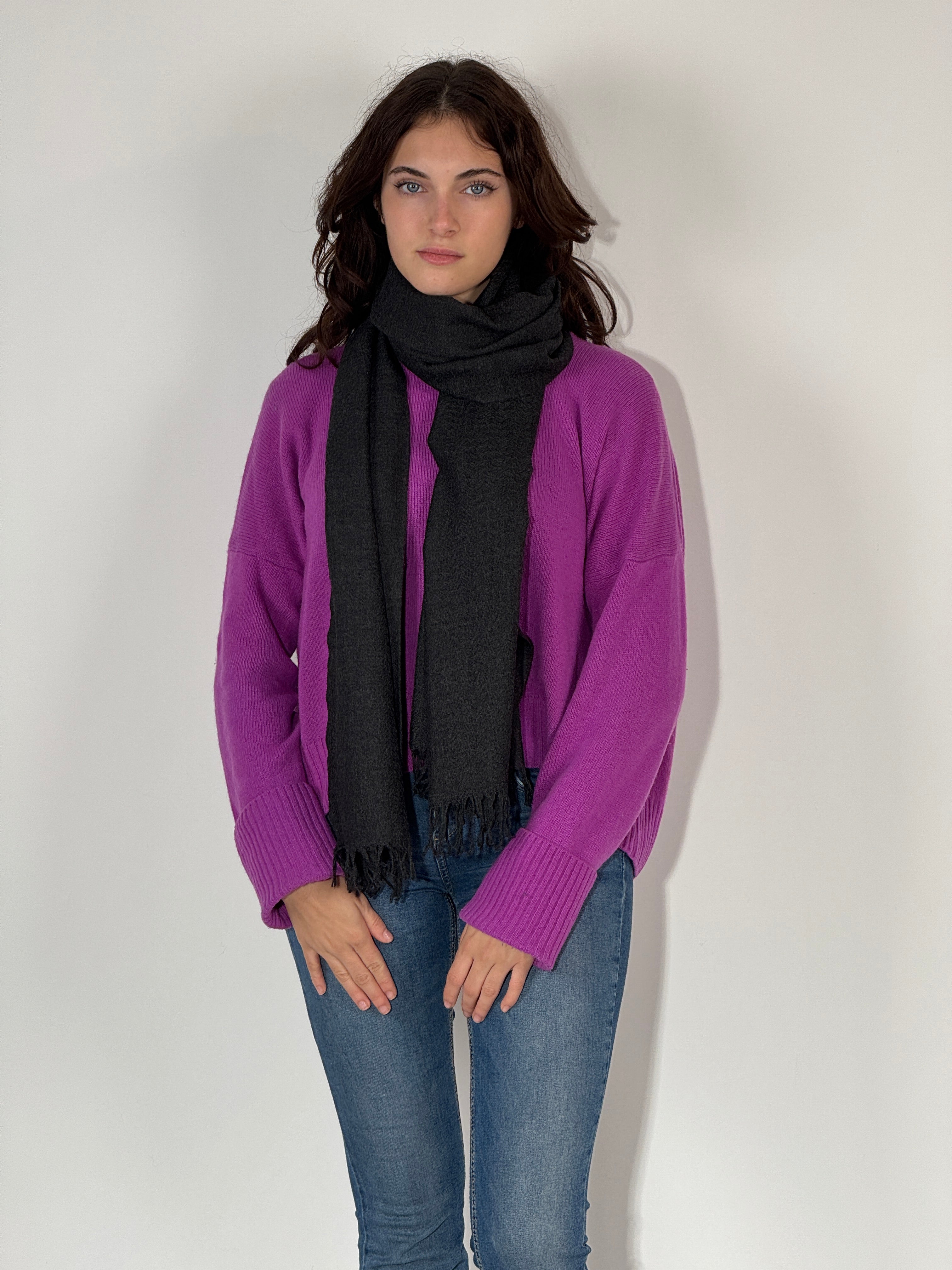 Sciarpa 100% Cashmere Antracite