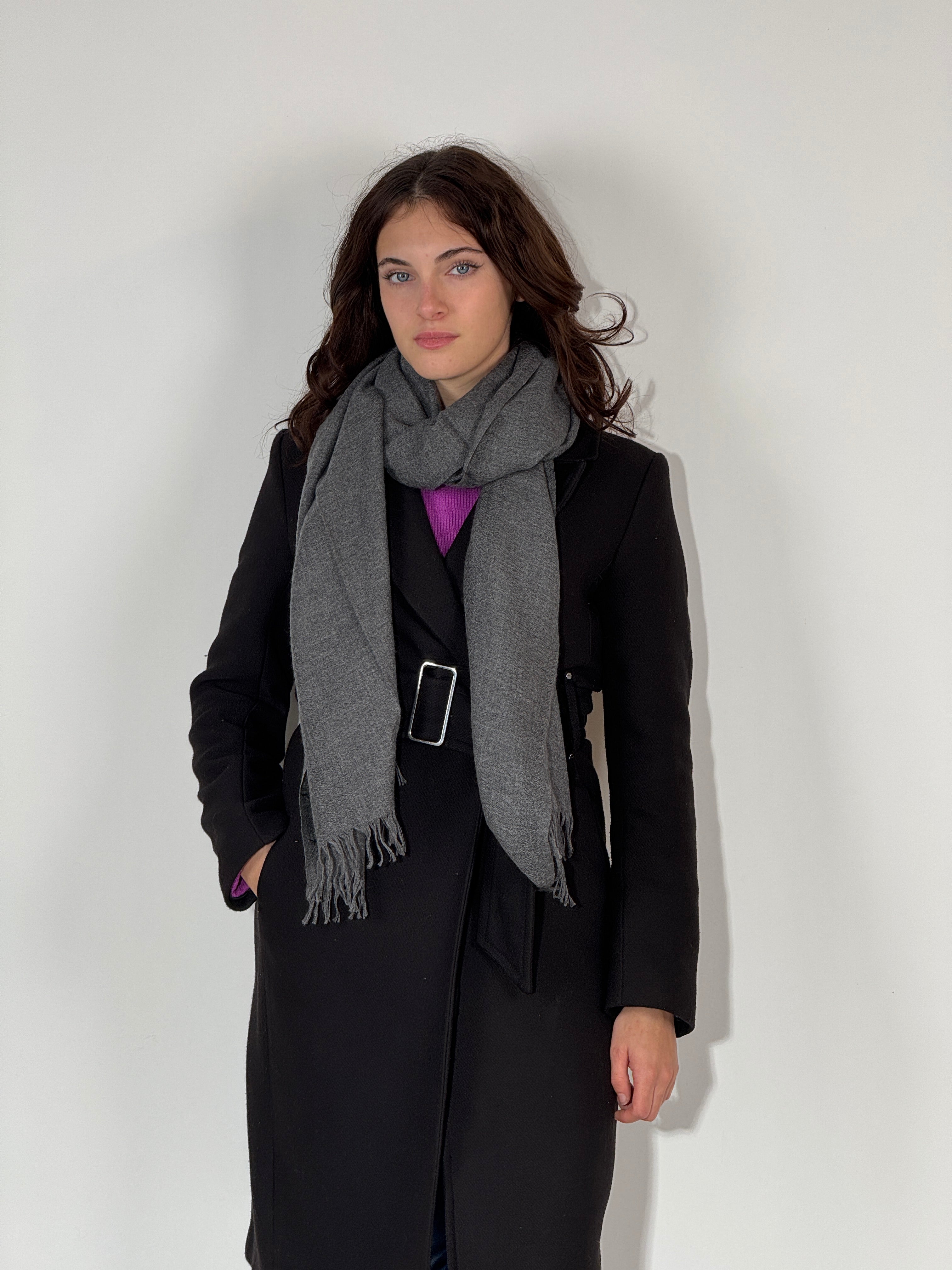 Sciarpa 100% Cashmere Grigia