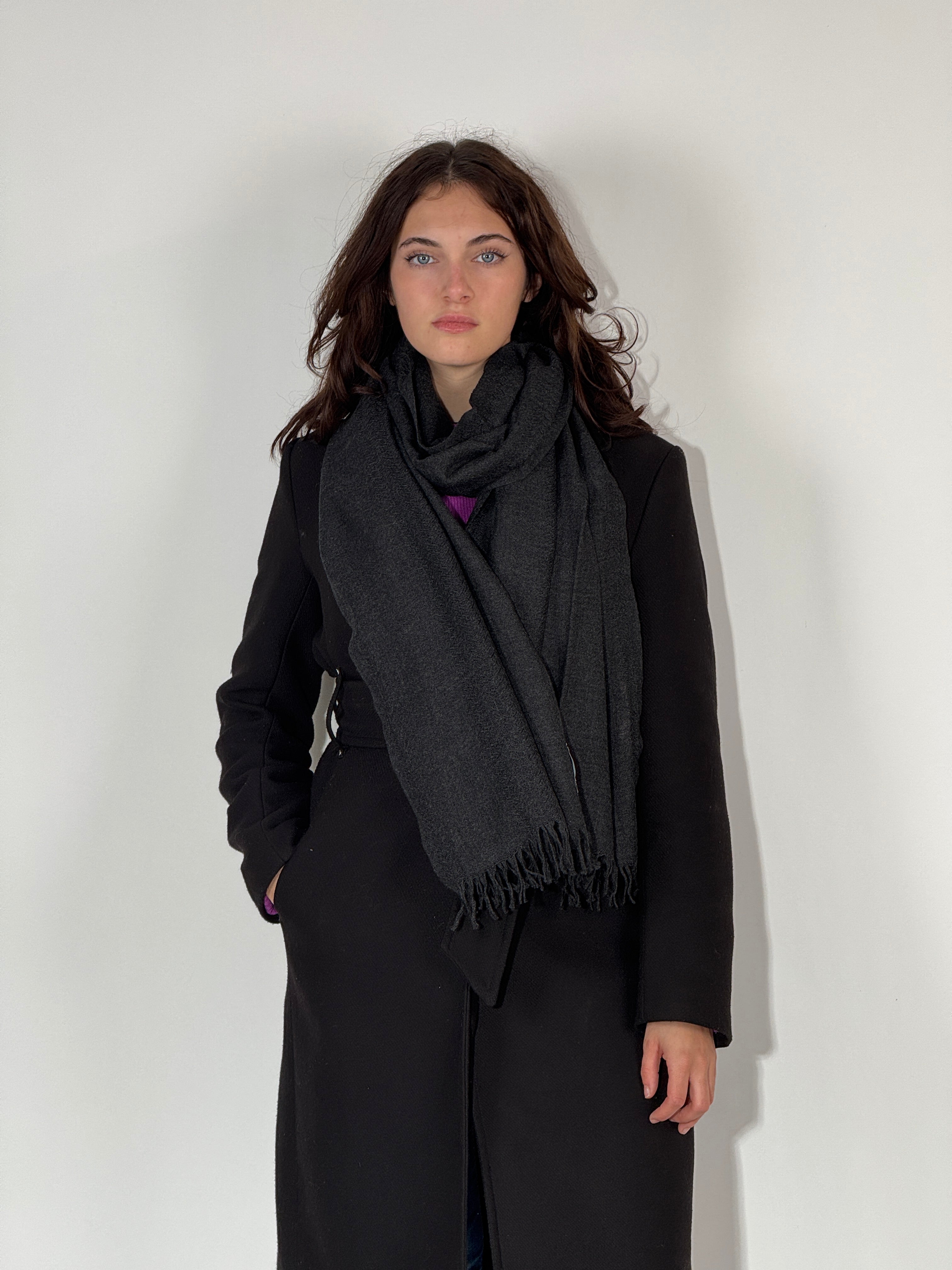 Sciarpa 100% Cashmere Antracite