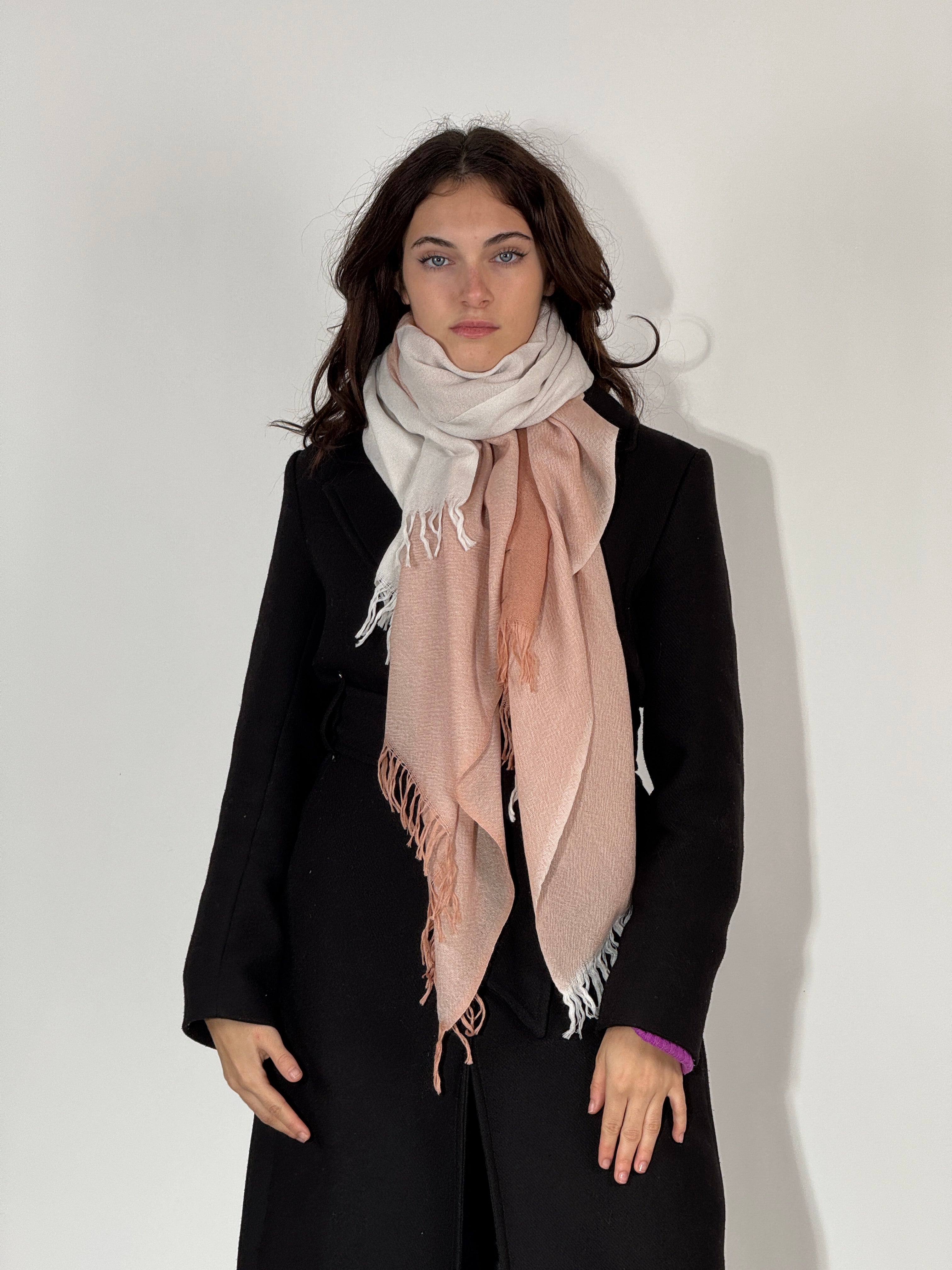 Stola 100% Cashmere Rame - Ghiaccio