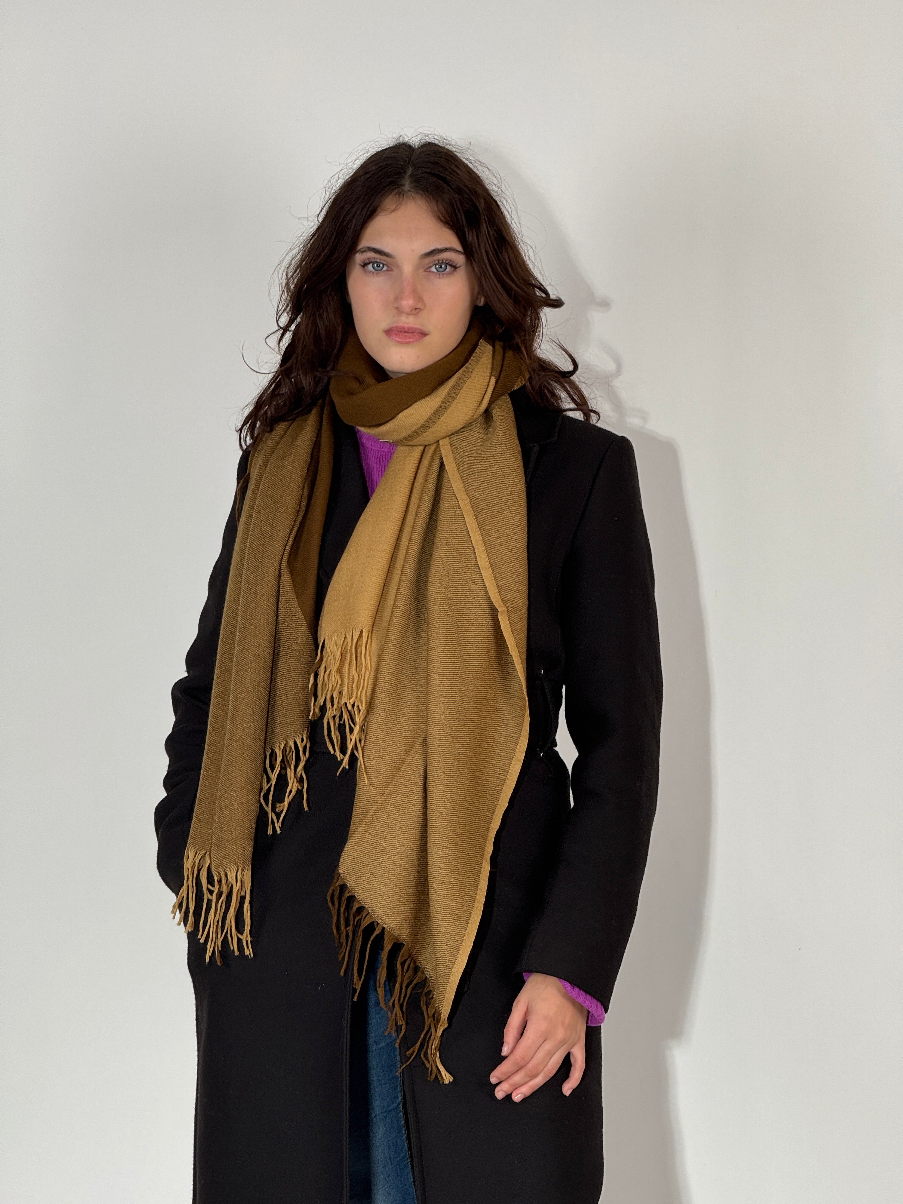 Stola 100% Cashmere Sigaro - Cammello