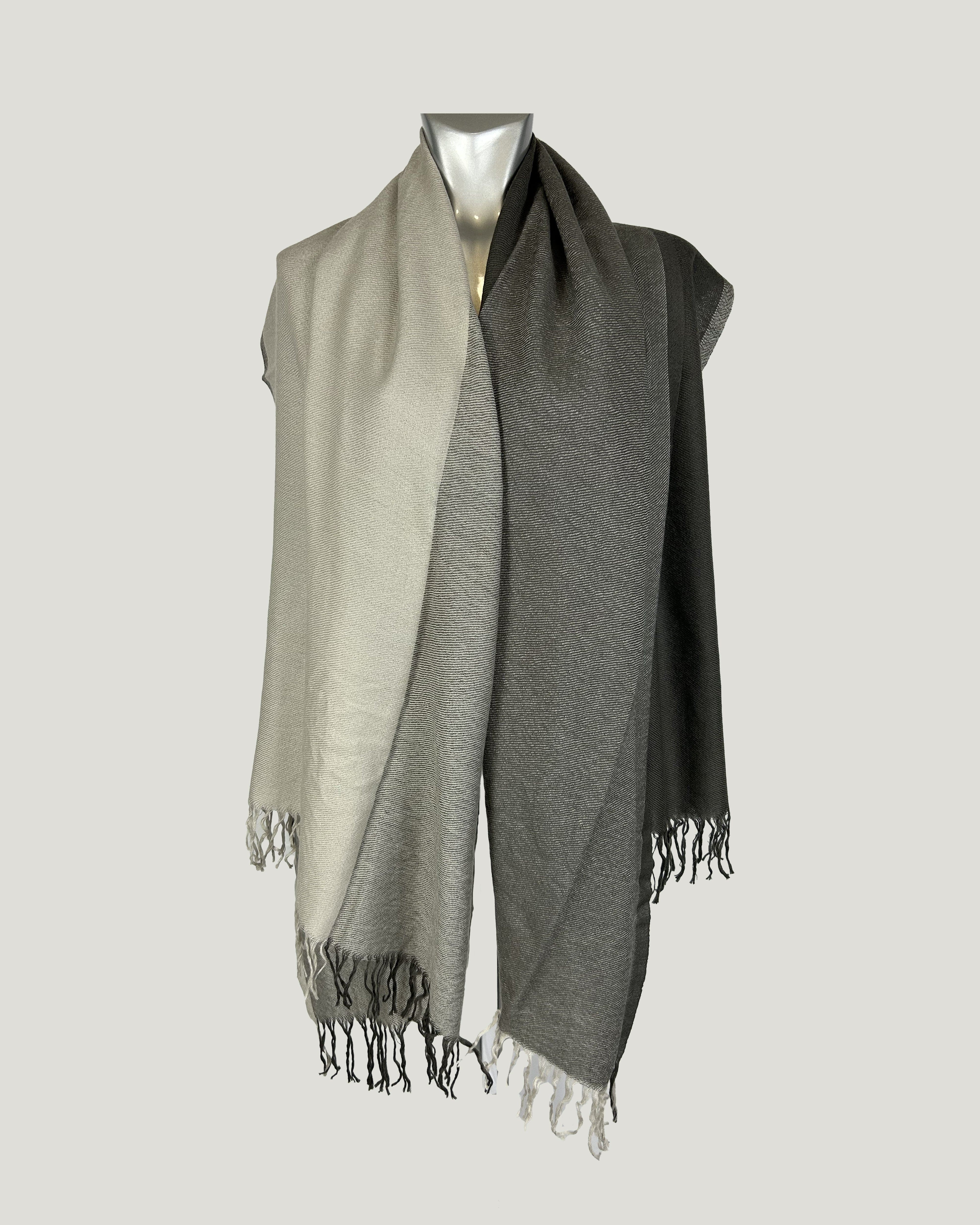 Stola 100% Cashmere Lavagna-Perla