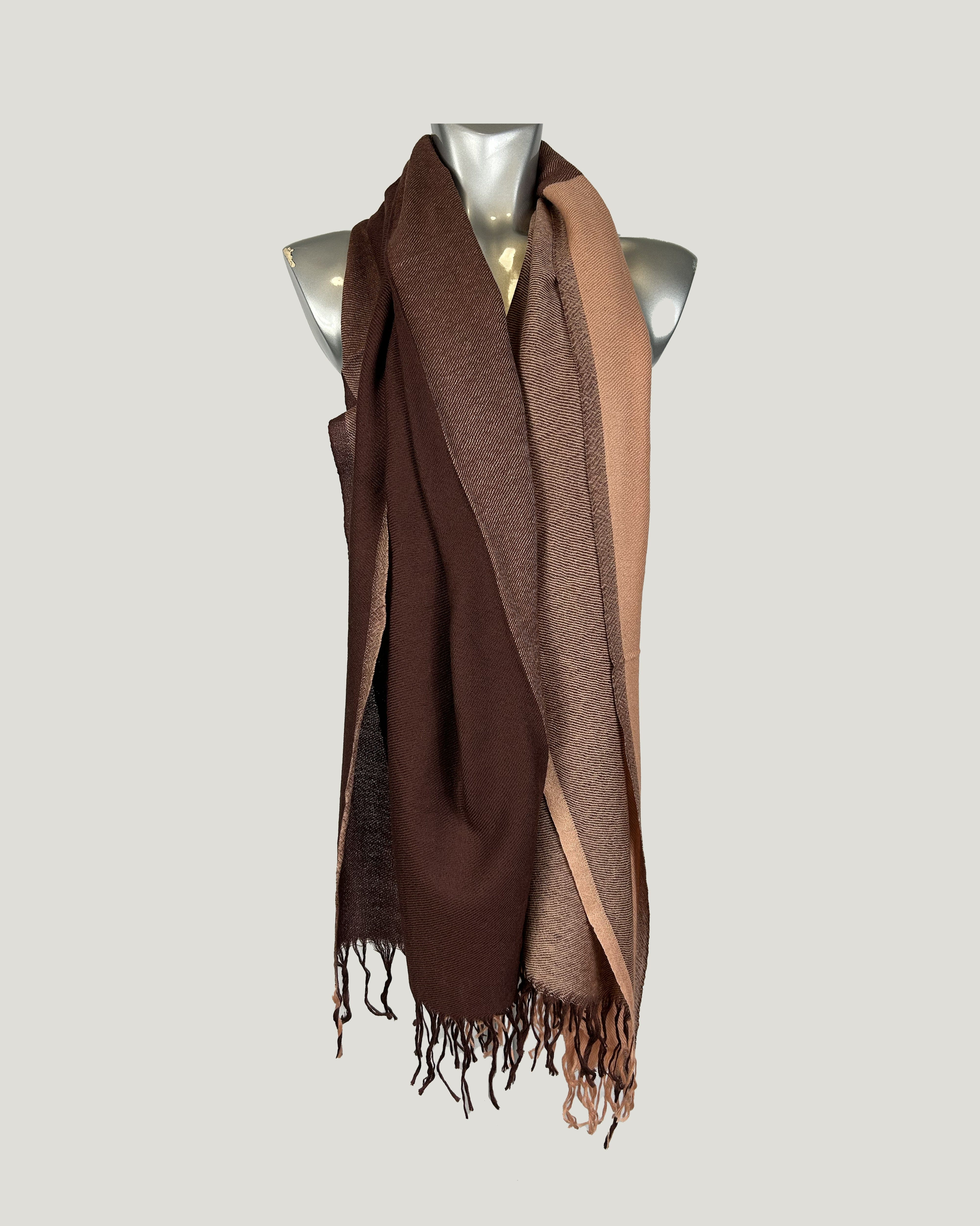 Stola 100% Cashmere Marrone-Rame